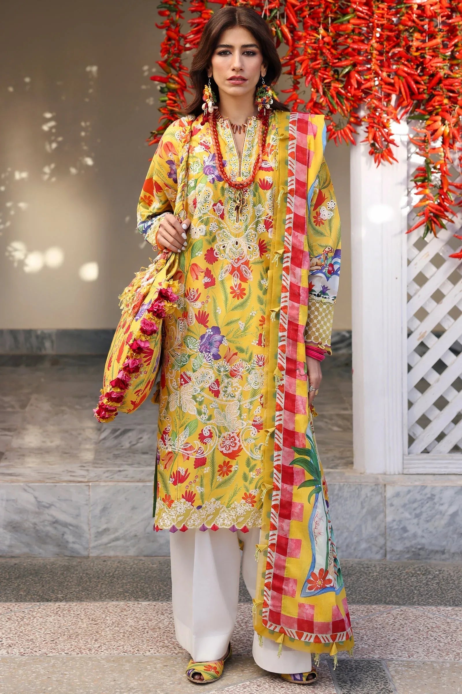 Zaha | Lawn 25 | ZARAAH (ZL25-08 A) - Rang-e-Khaas
