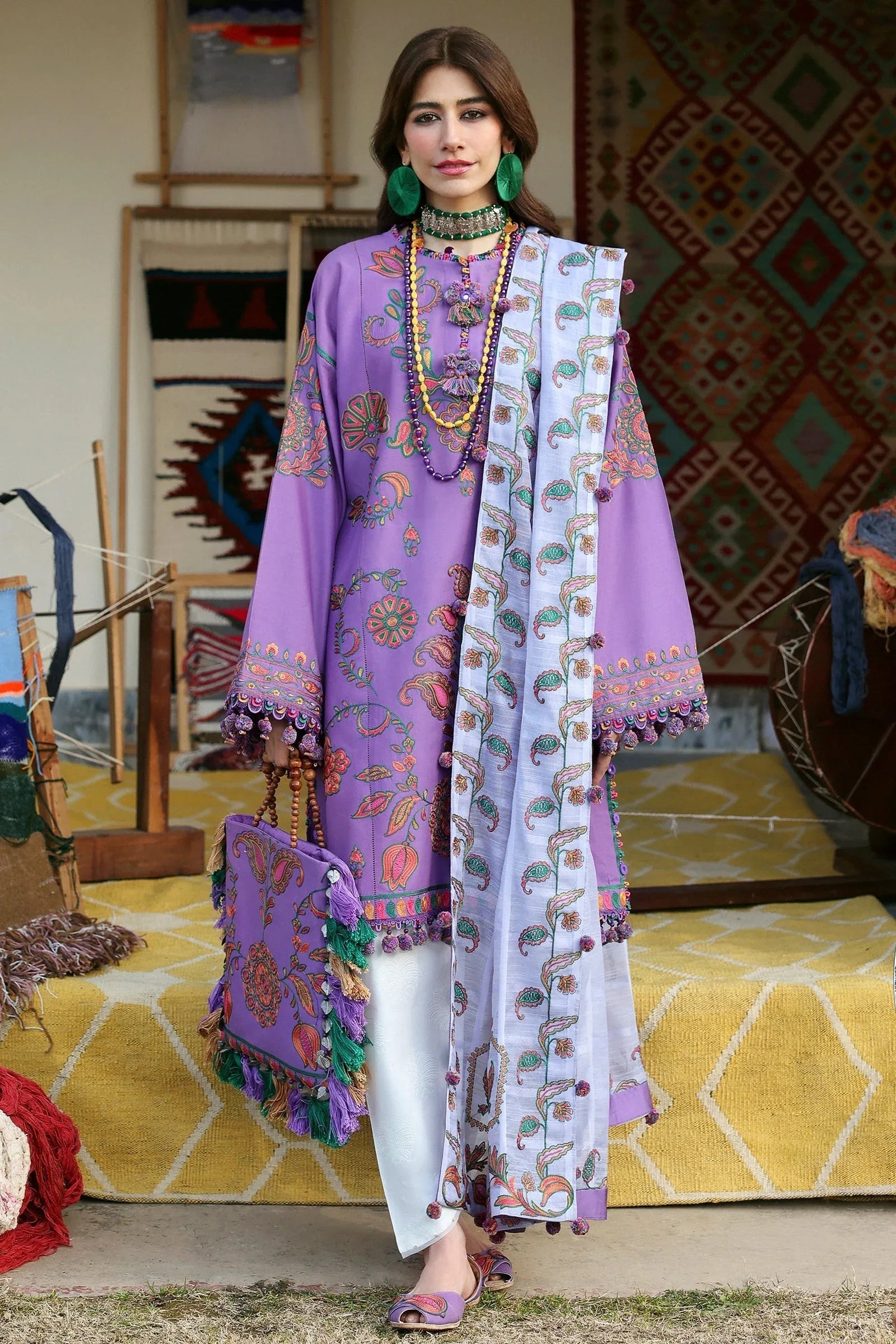 Zaha | Lawn 25 | ZARIAH (ZL25-09 A) - Rang-e-Khaas