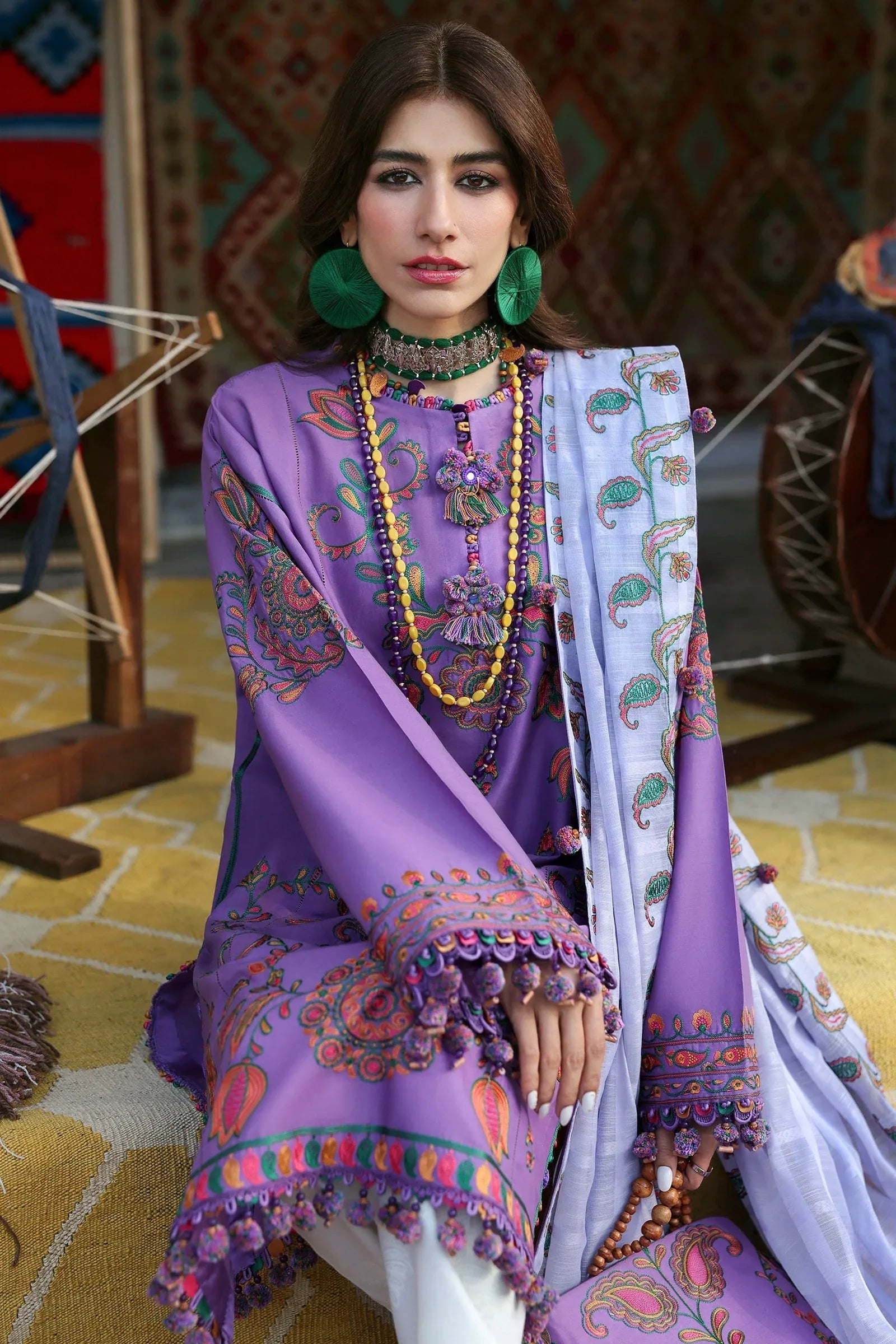 Zaha | Lawn 25 | ZARIAH (ZL25-09 A) - Rang-e-Khaas