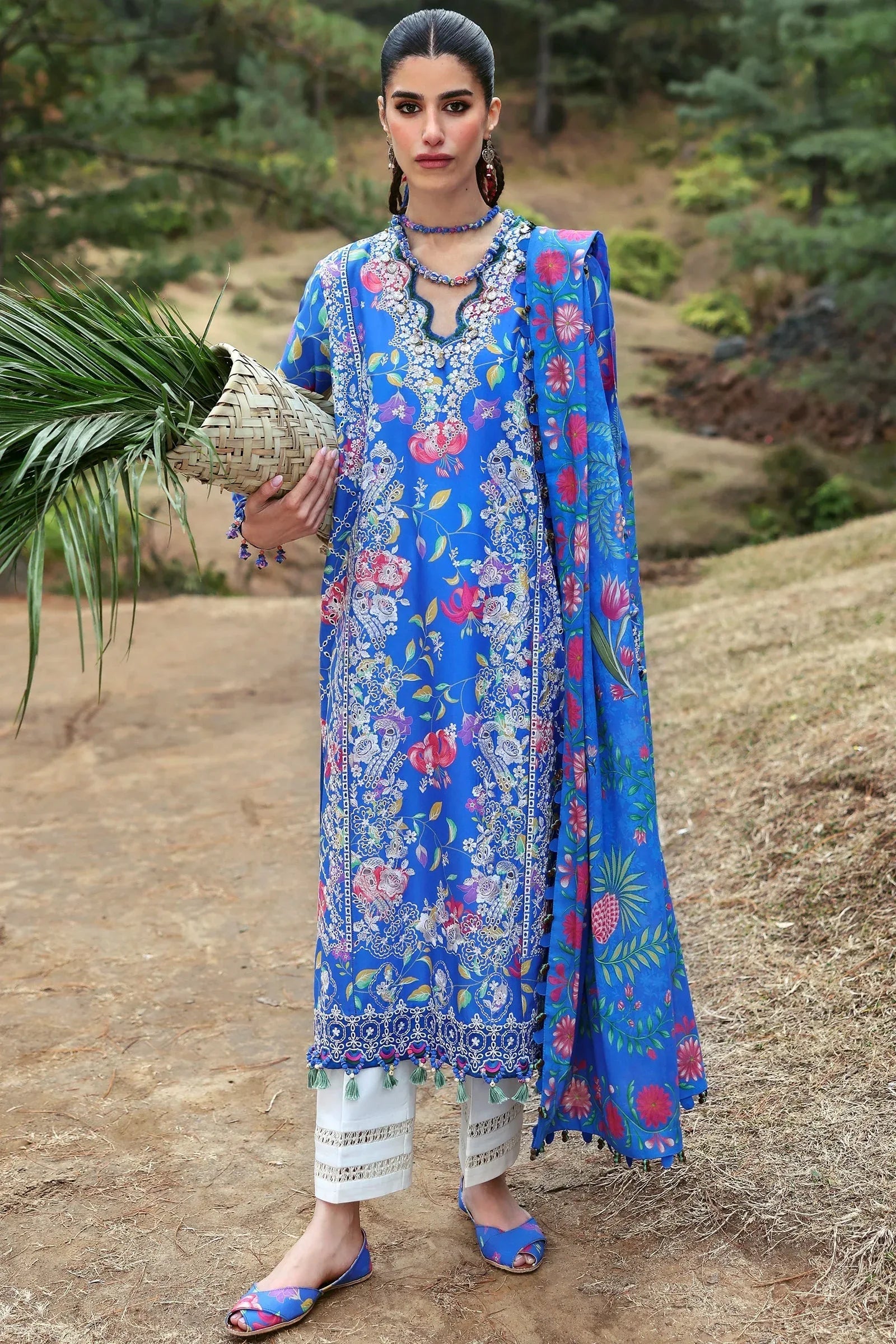 Zaha | Lawn 25 | ZAYANA (ZL25-01 B) - Rang-e-Khaas