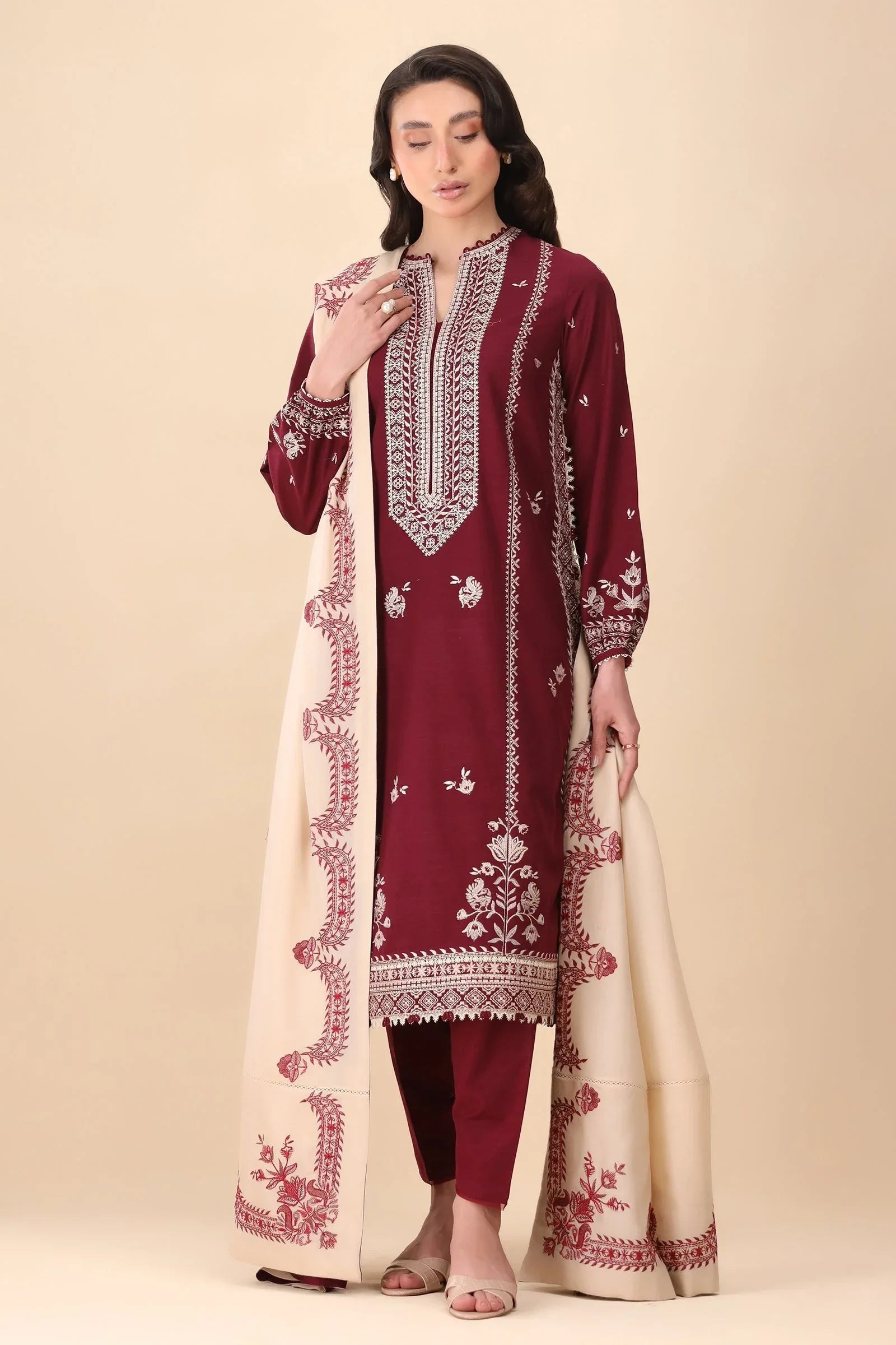 Zaha | Staples | SCARLET (ZRW-21322) - Rang-e-Khaas