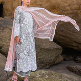 Zainab chottani | Luxury Chikankari 24 | LANA - 10A