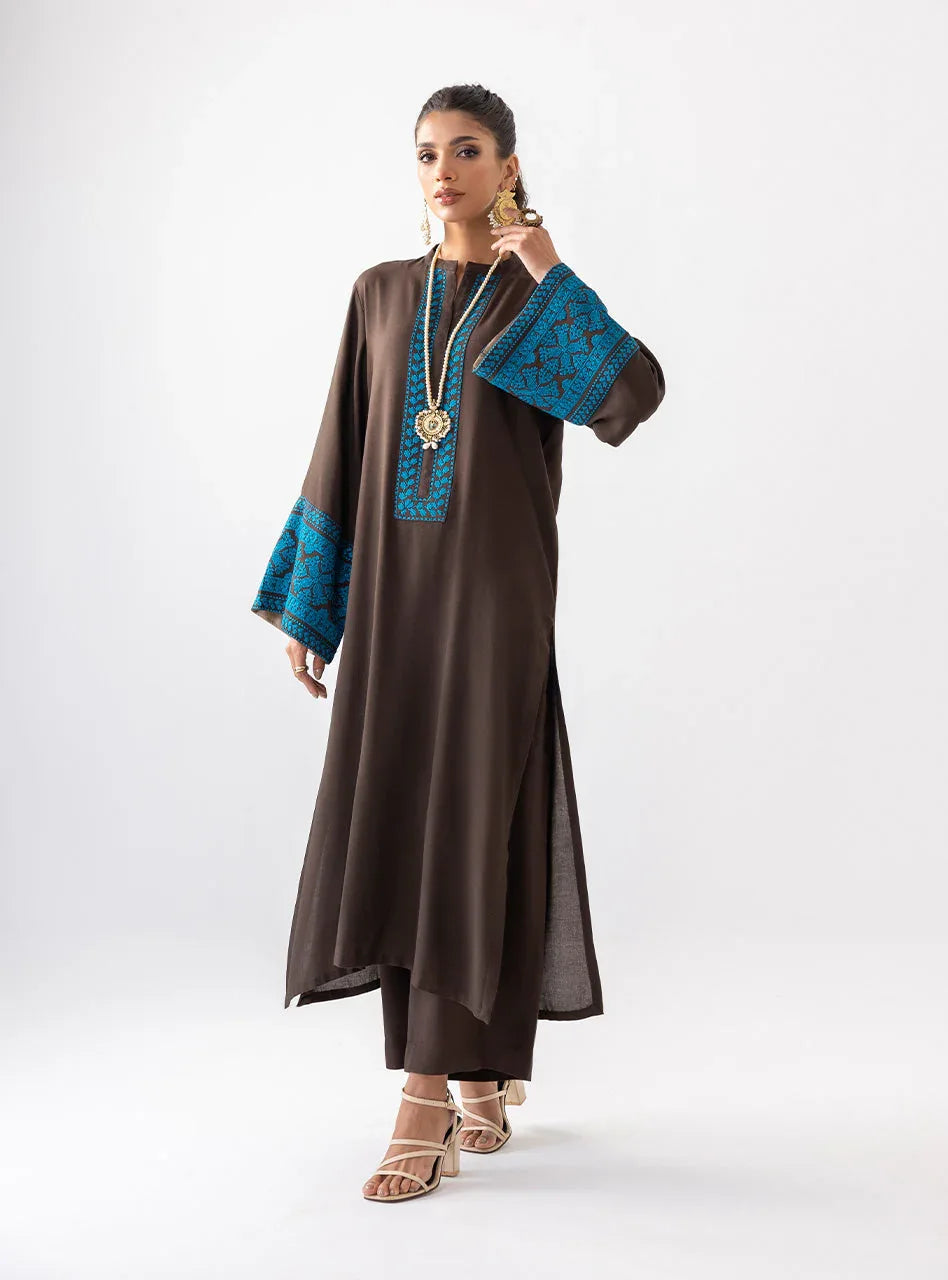 Zainab Chottani | Aara Casual Pret | Dark Chrome - Rang-e-Khaas