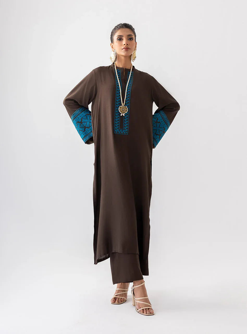 Zainab Chottani | Aara Casual Pret | Dark Chrome - Rang-e-Khaas