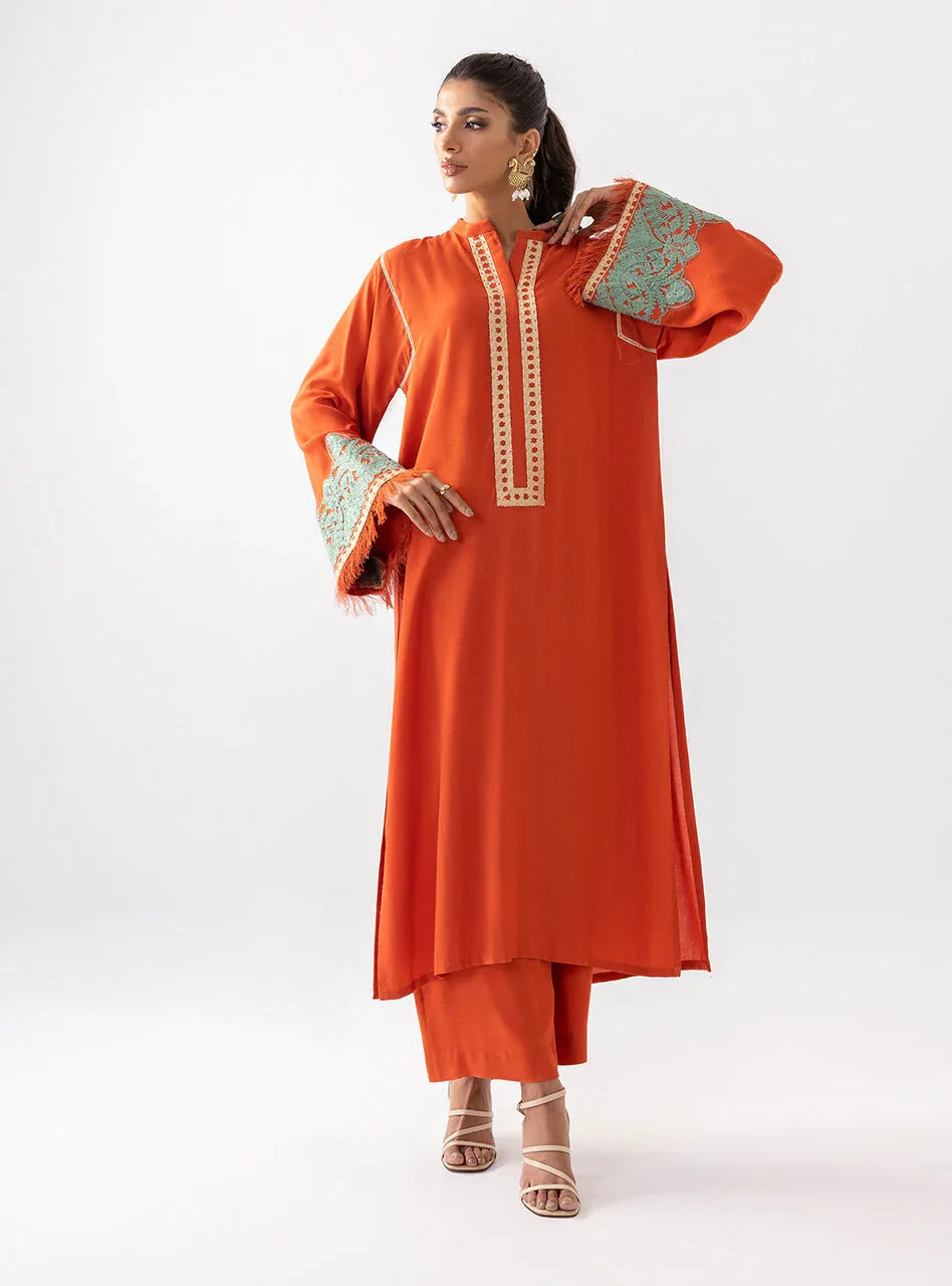 Zainab Chottani | Aara Casual Pret | Pumpkin Opal - Rang-e-Khaas