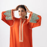 Zainab Chottani | Aara Casual Pret | Pumpkin Opal
