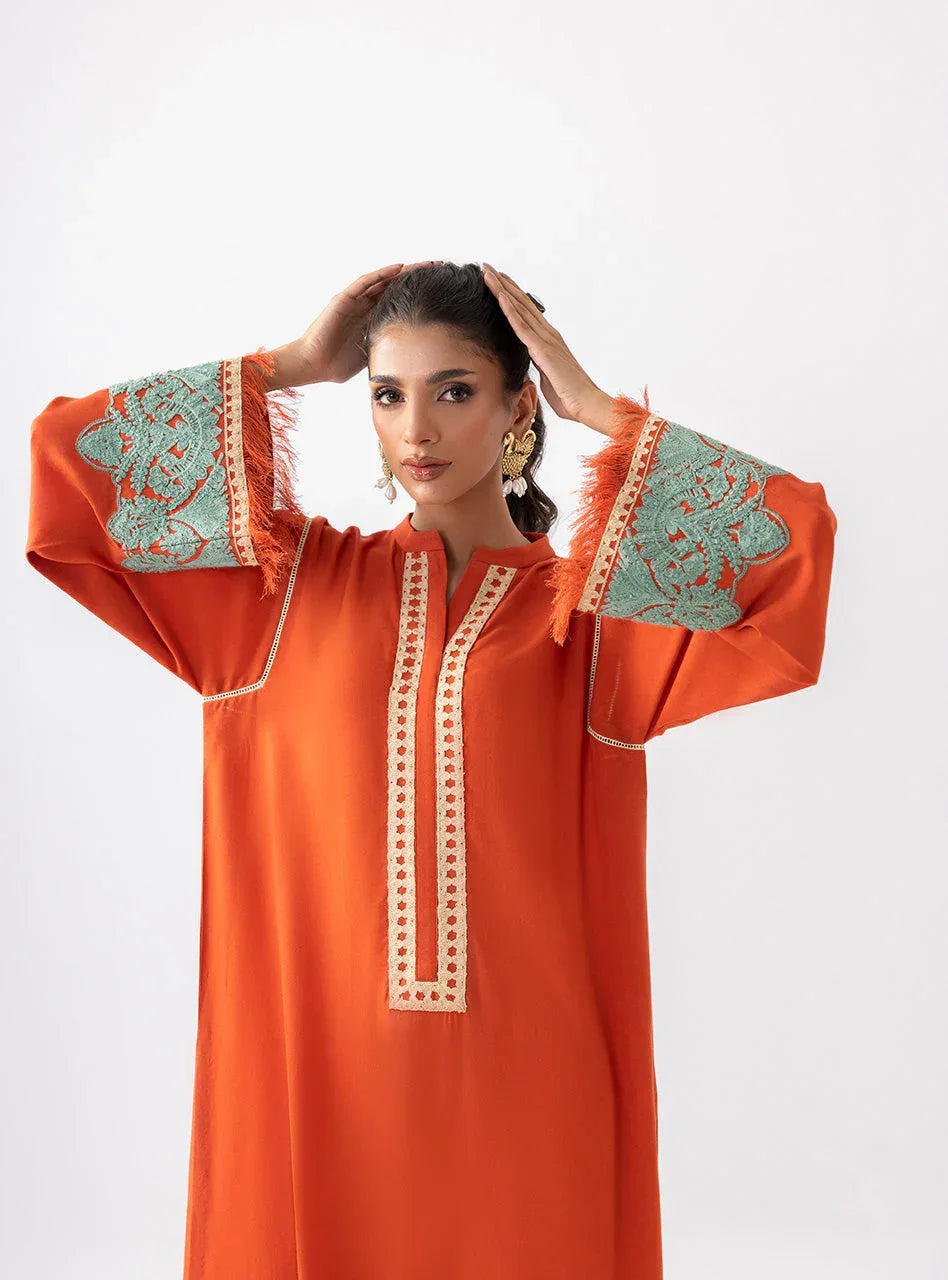 Zainab Chottani | Aara Casual Pret | Pumpkin Opal - Rang-e-Khaas