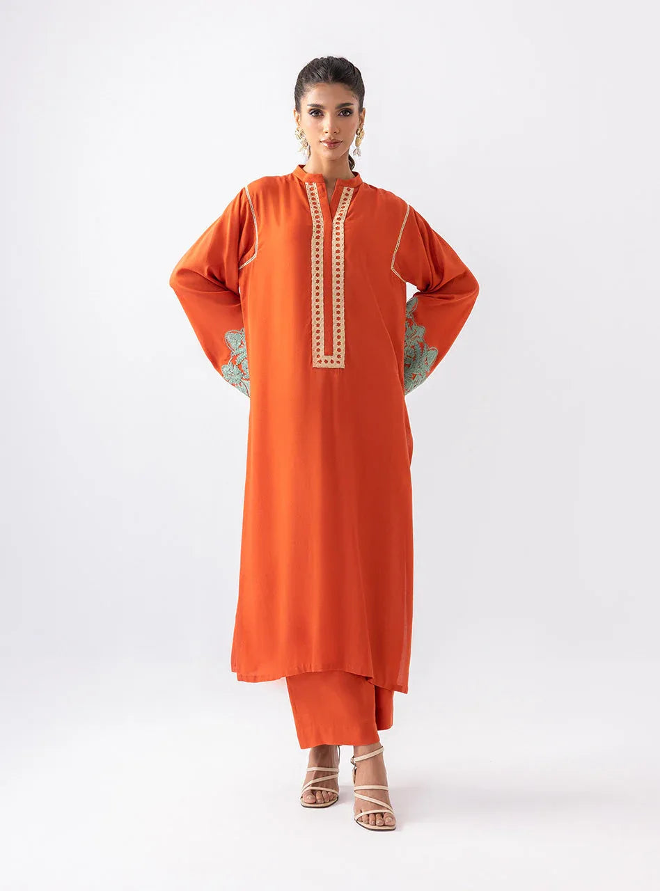 Zainab Chottani | Aara Casual Pret | Pumpkin Opal - Rang-e-Khaas