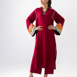 Zainab Chottani | Aara Casual Pret |  Divine Maroon