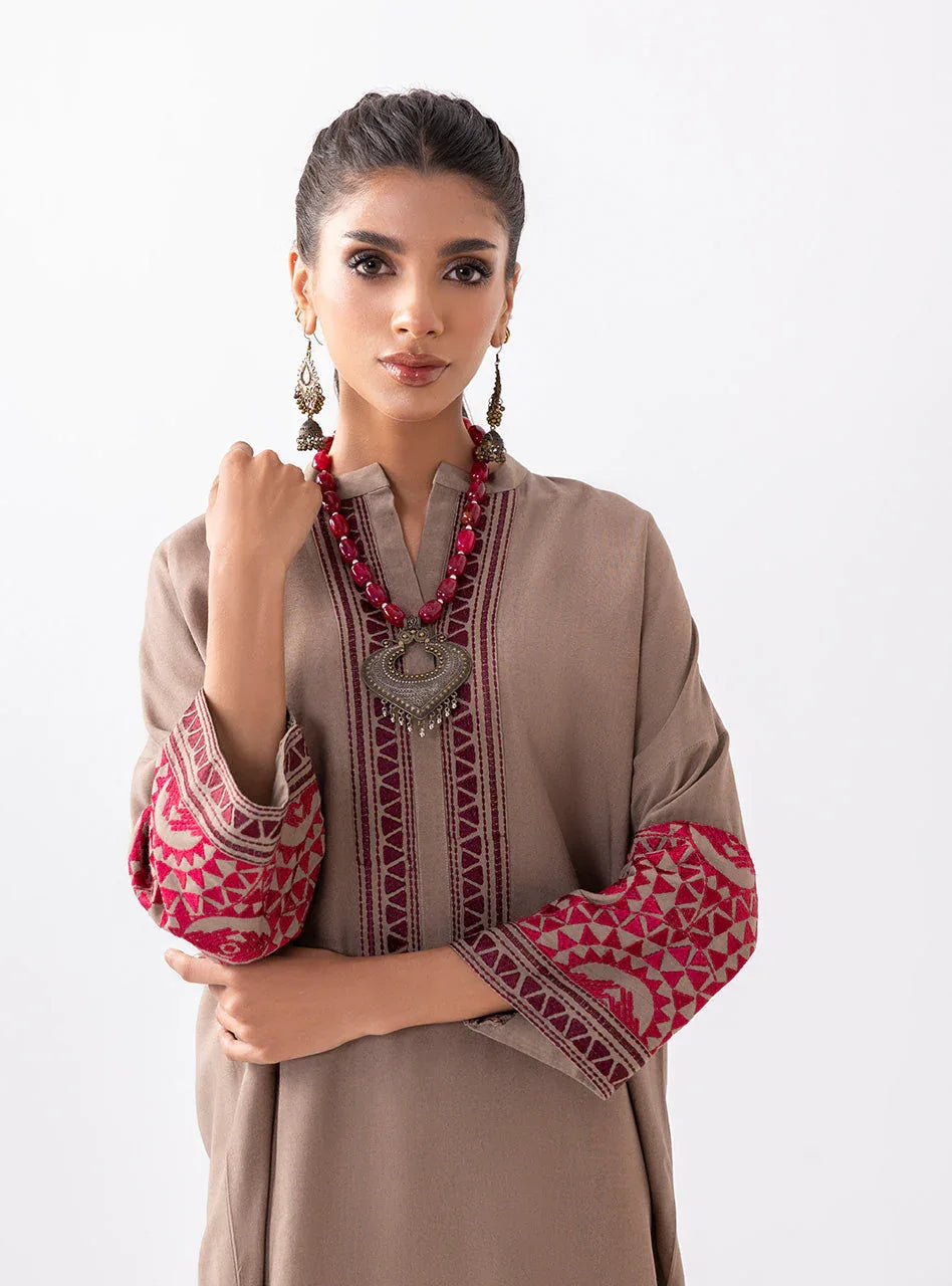 Zainab Chottani | Aara Casual Pret |  Sandy Beige - Rang-e-Khaas