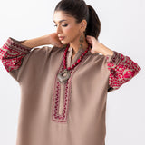 Zainab Chottani | Aara Casual Pret |  Sandy Beige