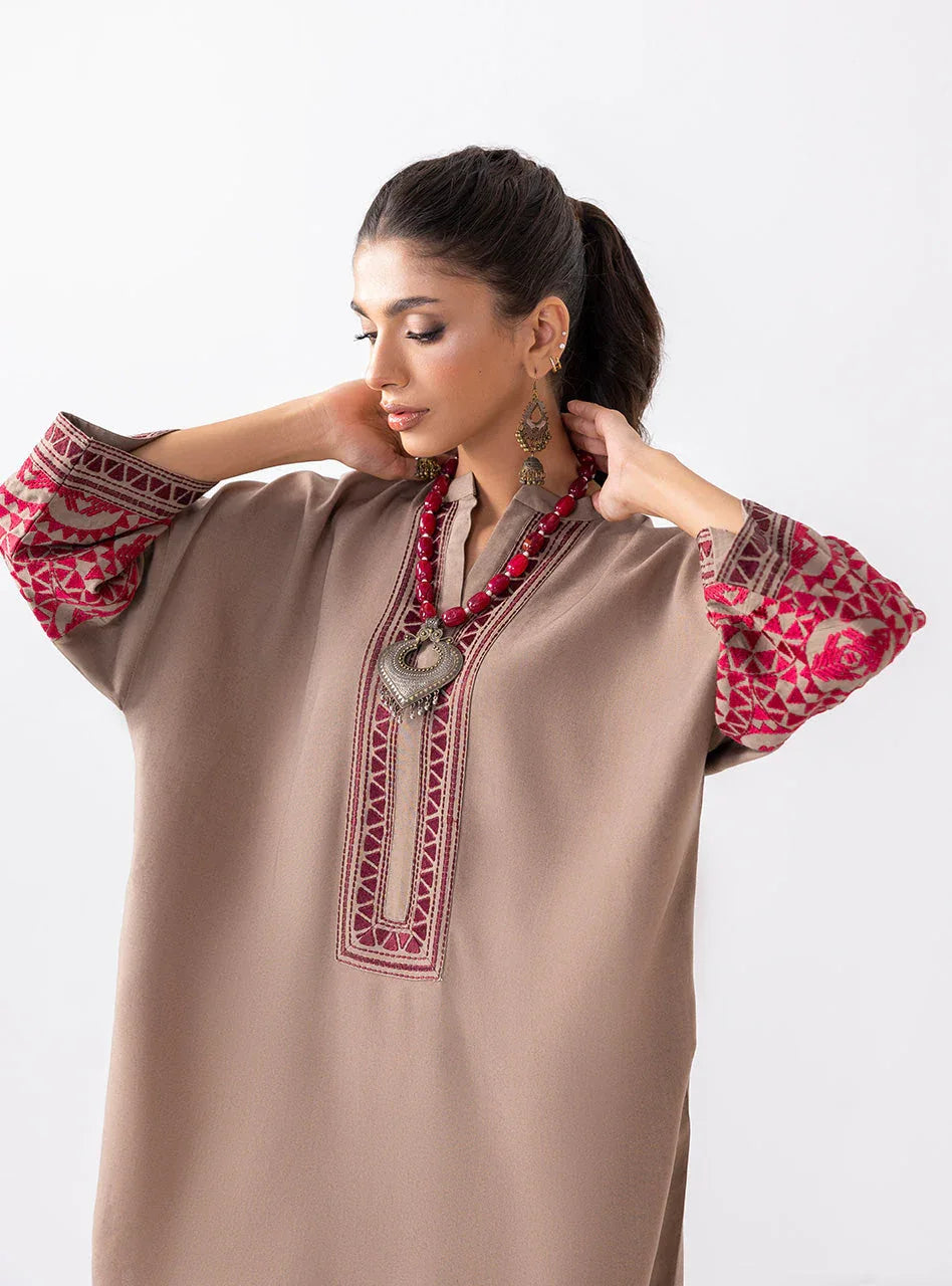 Zainab Chottani | Aara Casual Pret |  Sandy Beige - Rang-e-Khaas
