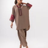 Zainab Chottani | Aara Casual Pret |  Sandy Beige