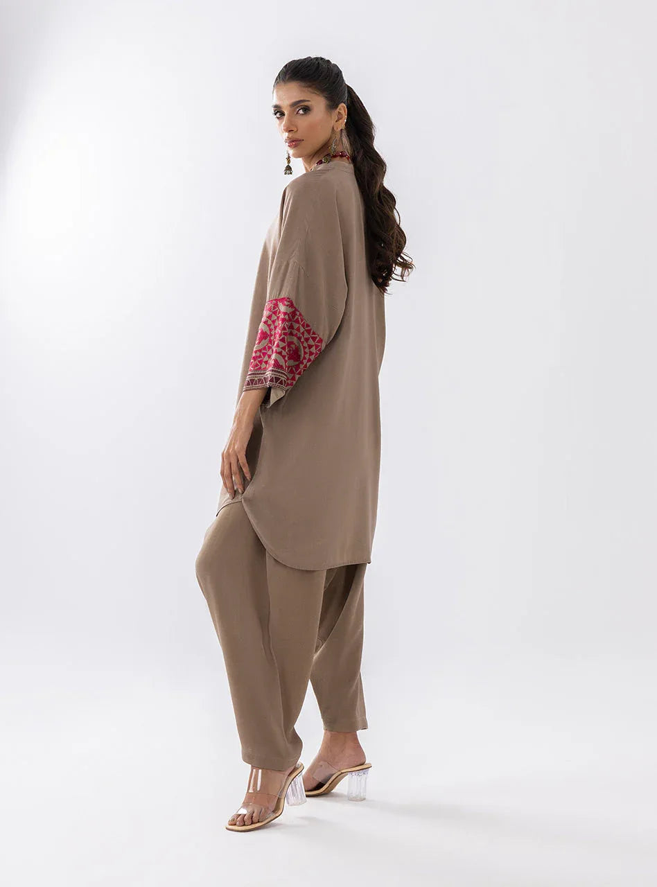 Zainab Chottani | Aara Casual Pret |  Sandy Beige - Rang-e-Khaas