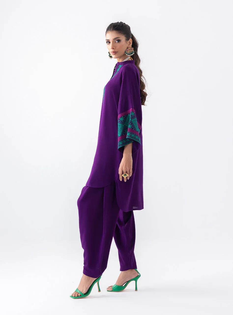Zainab Chottani | Aara Casual Pret |  Blushing Plum - Rang-e-Khaas