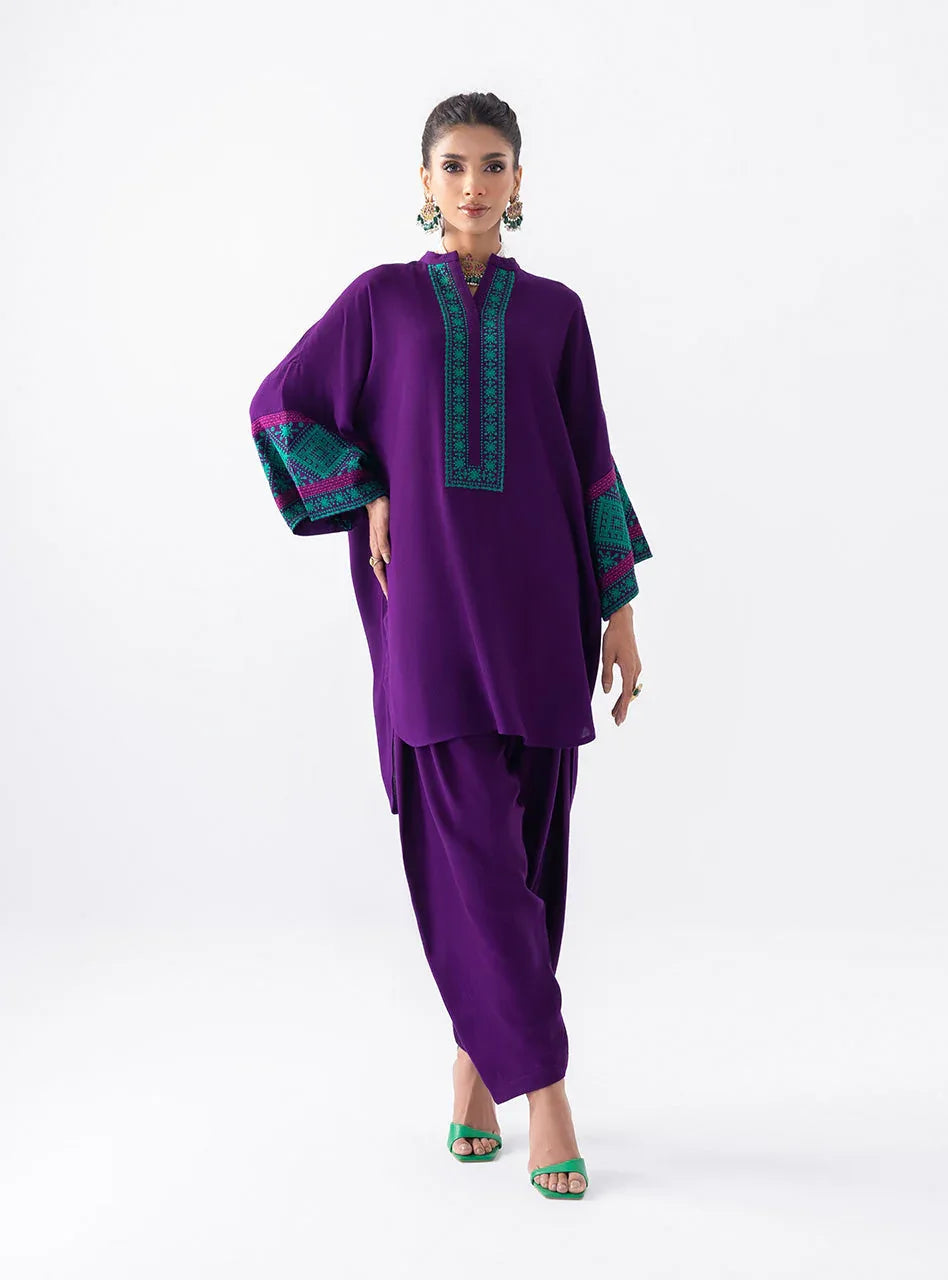 Zainab Chottani | Aara Casual Pret |  Blushing Plum - Rang-e-Khaas