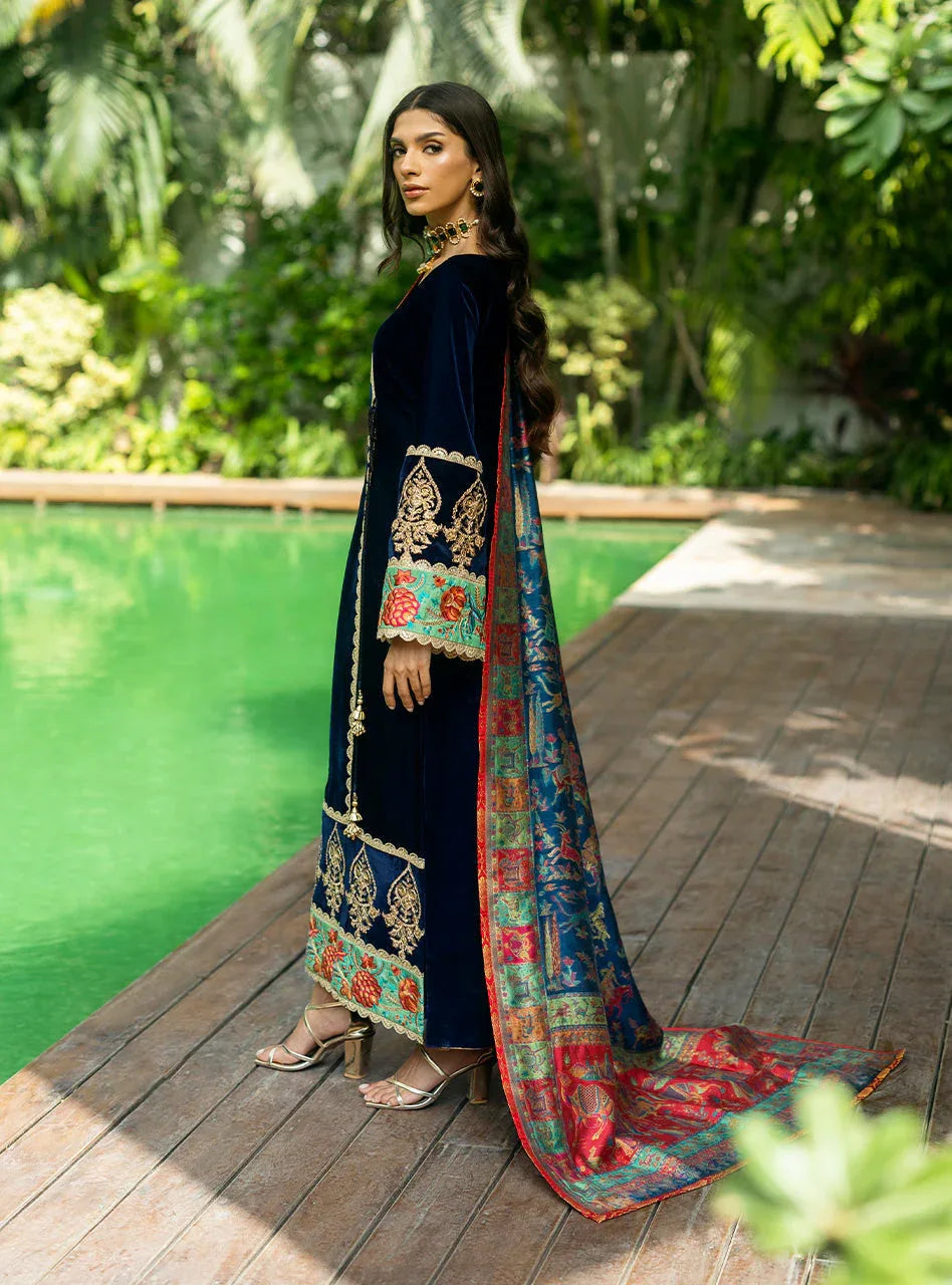 Zainab Chottani | Makhmal Luxe Pret | Farrin - Rang-e-Khaas