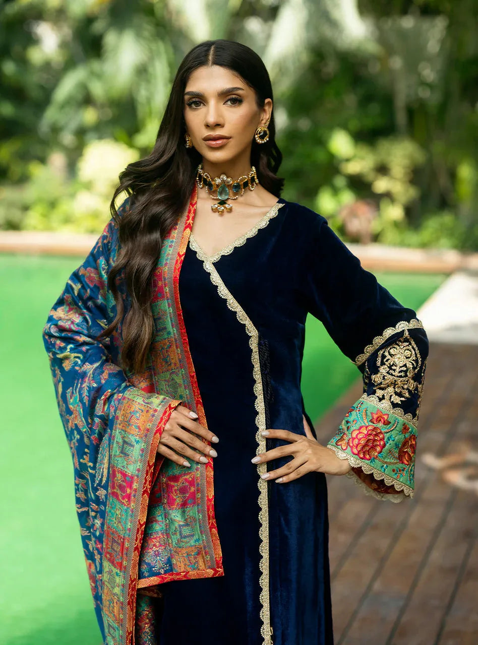 Zainab Chottani | Makhmal Luxe Pret | Farrin - Rang-e-Khaas