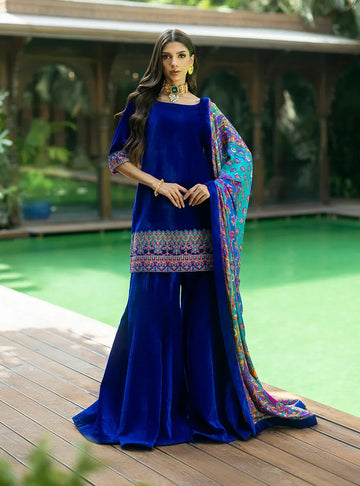 Zainab Chottani | Makhmal Luxe Pret | Marjan - Rang-e-Khaas