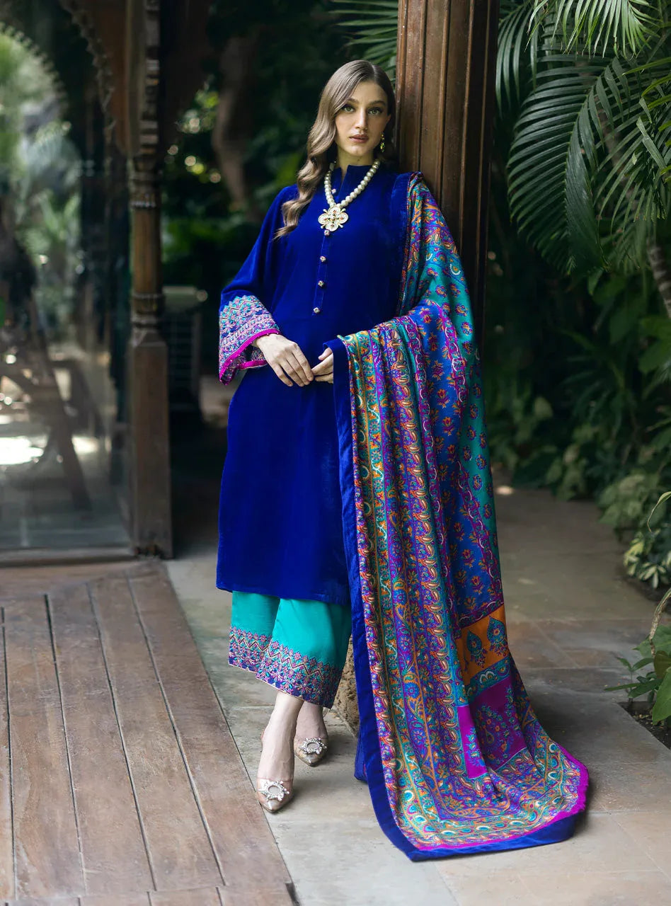 Zainab Chottani | Makhmal Luxe Pret | Shafaq - Rang-e-Khaas