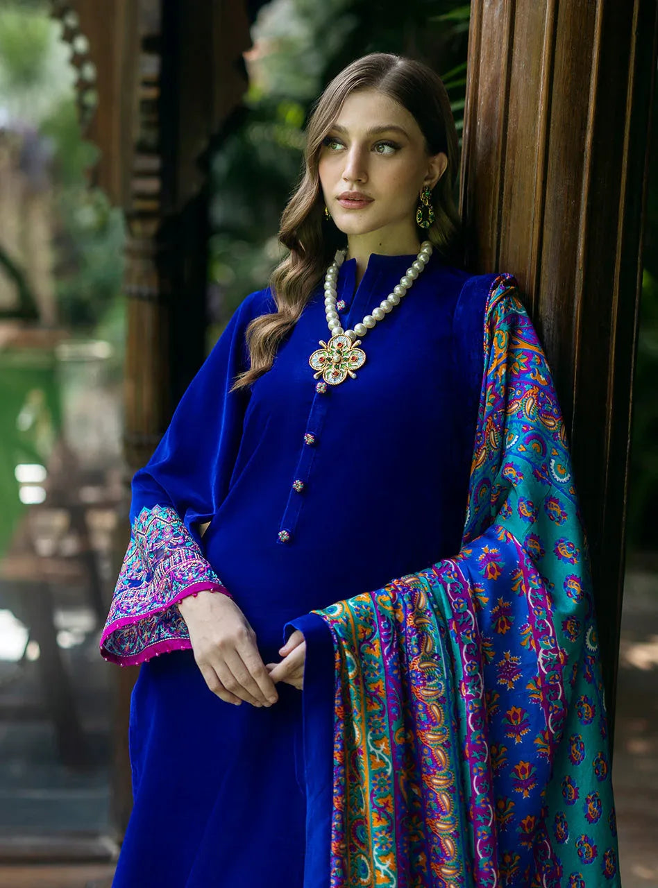 Zainab Chottani | Makhmal Luxe Pret | Shafaq - Rang-e-Khaas