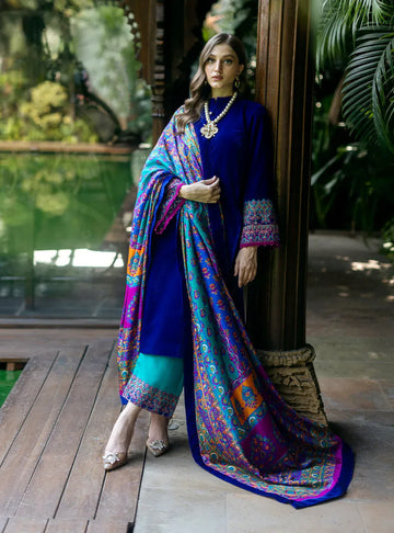 Zainab Chottani | Makhmal Luxe Pret | Shafaq - Rang-e-Khaas