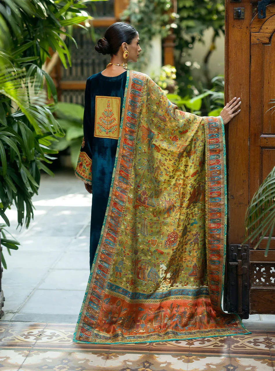 Zainab Chottani | Makhmal Luxe Pret | Soltani - Rang-e-Khaas