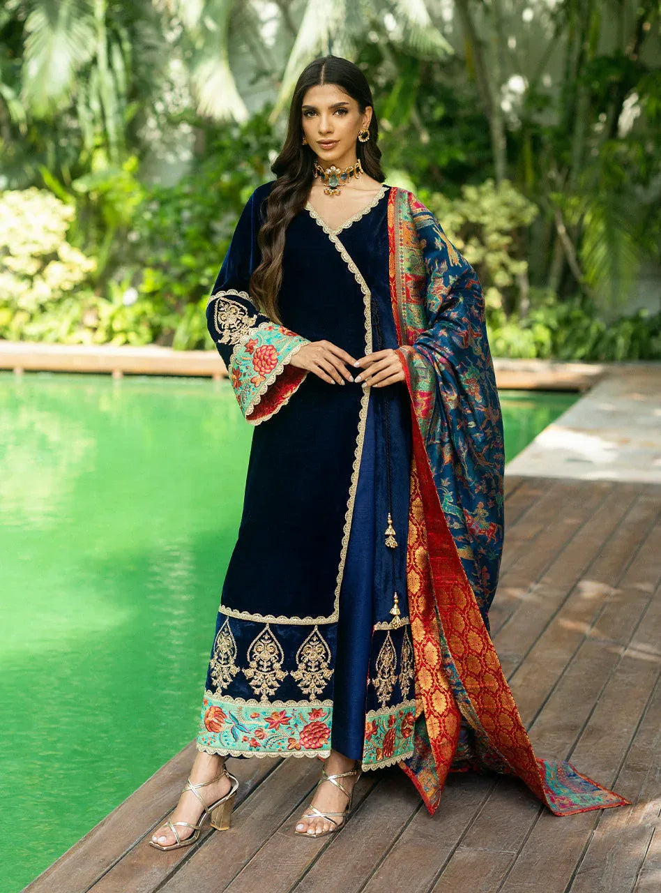Zainab Chottani | Makhmal Luxe Pret | Farrin - Rang-e-Khaas