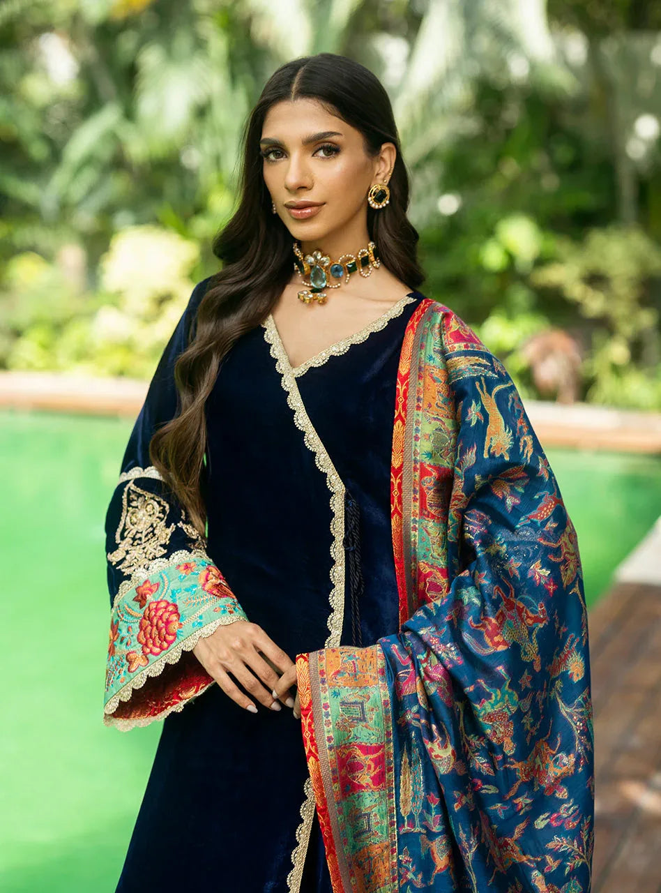 Zainab Chottani | Makhmal Luxe Pret | Farrin - Rang-e-Khaas