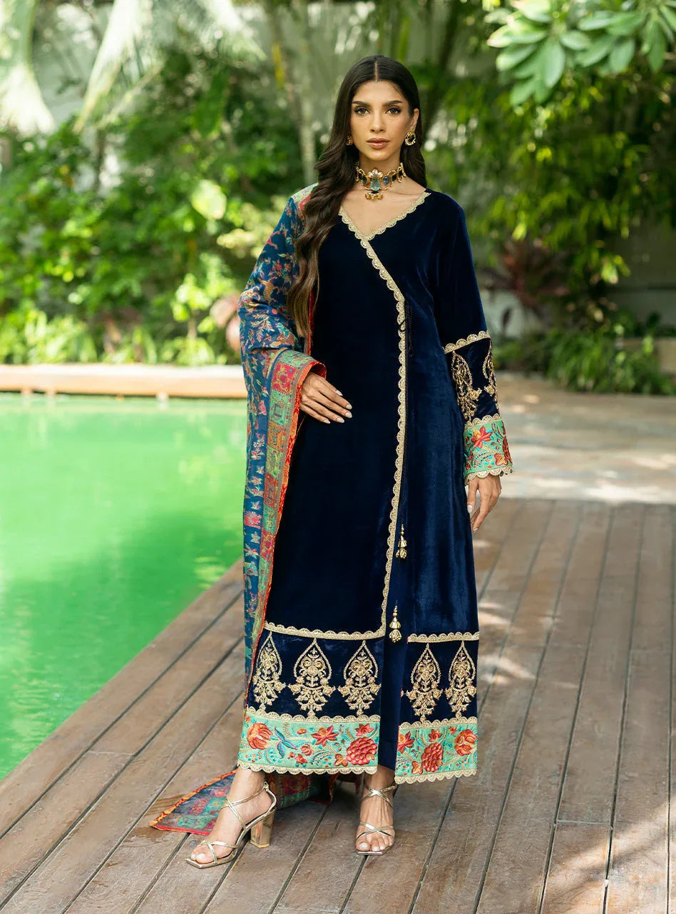 Zainab Chottani | Makhmal Luxe Pret | Farrin - Rang-e-Khaas