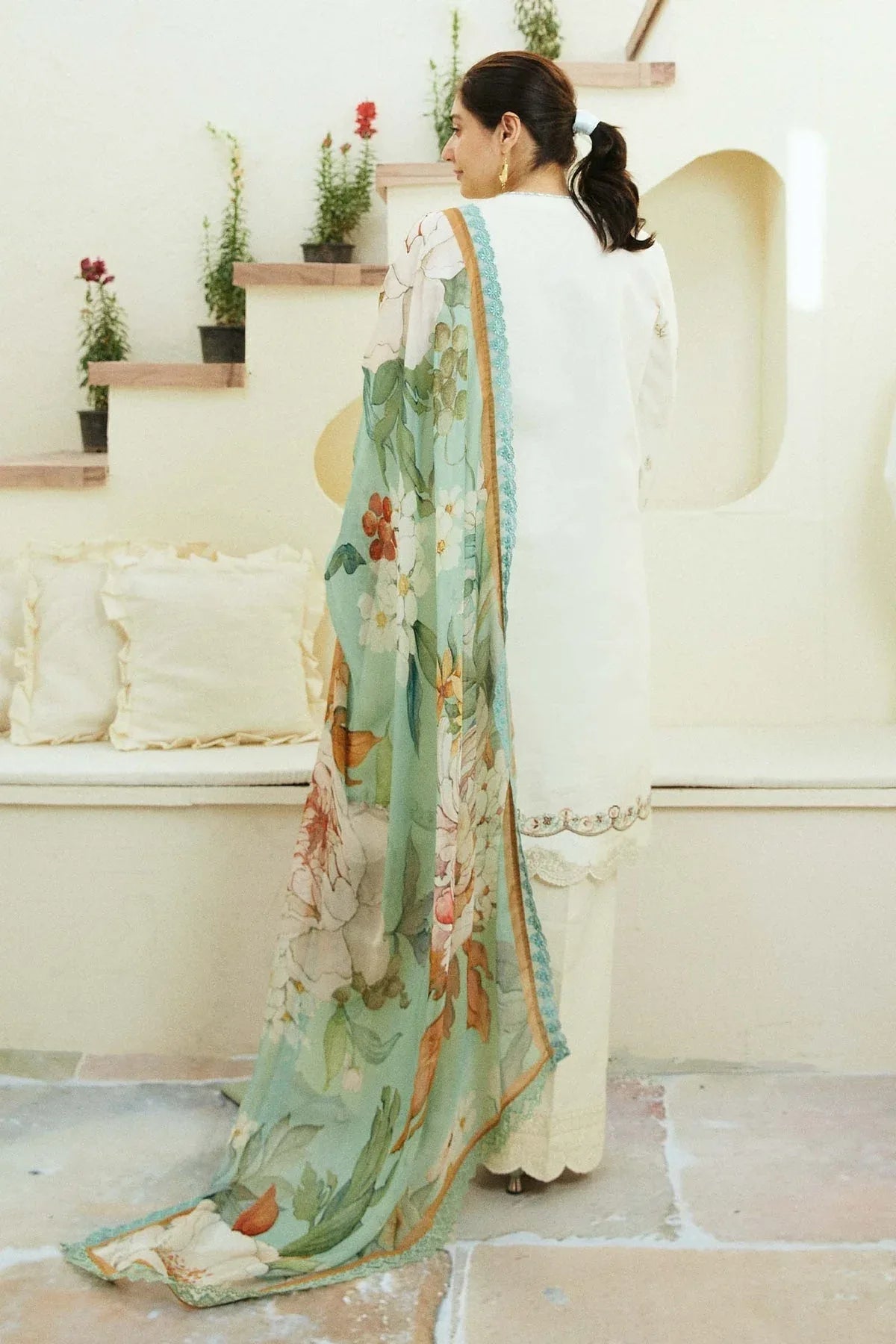 Zara Shahjahan | Coco Lawn Eid Edit 24 | IVORY-D10 - Rang-e-Khaas