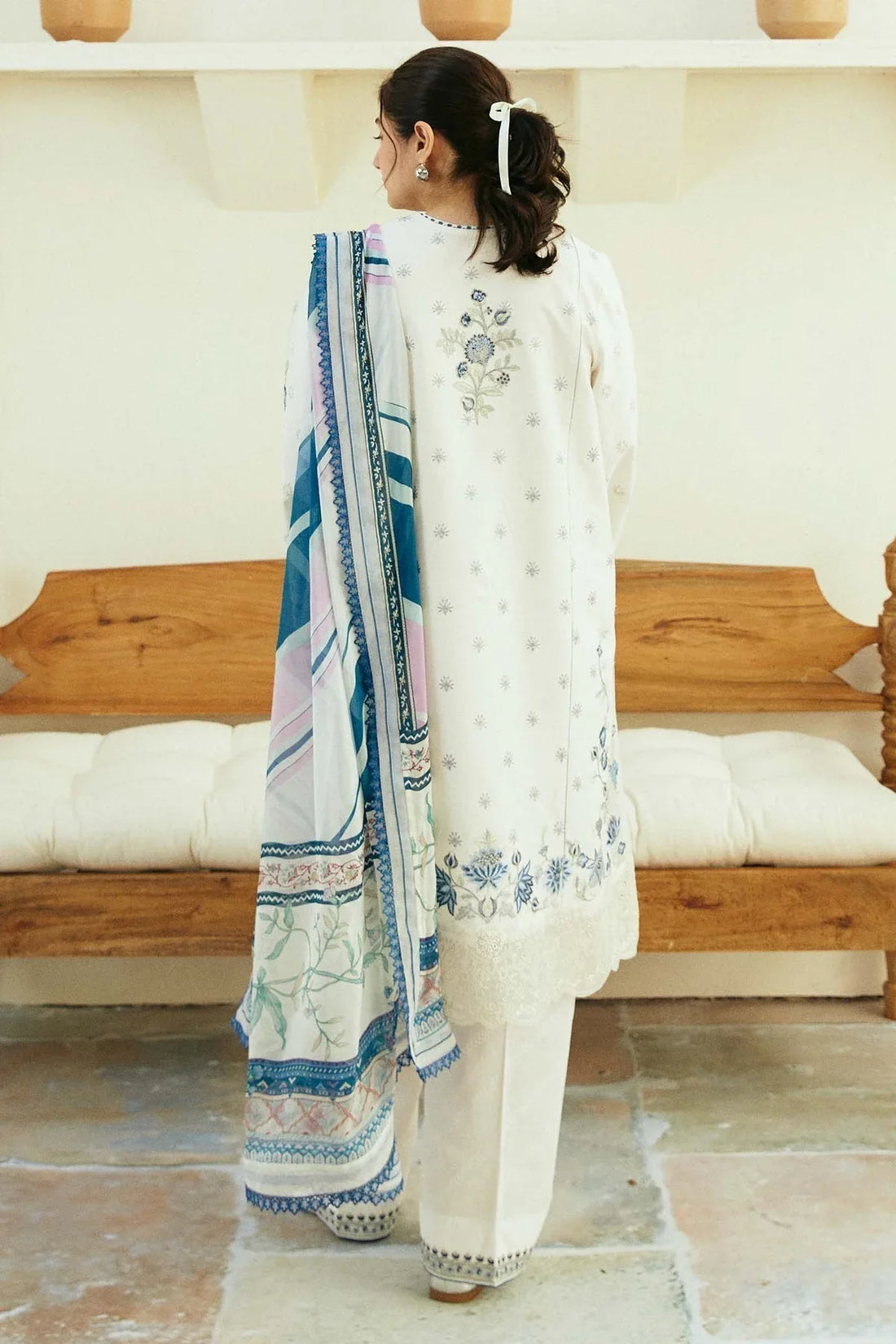 Zara Shahjahan | Coco Lawn Eid Edit 24 | IVORY-D4 - Rang-e-Khaas