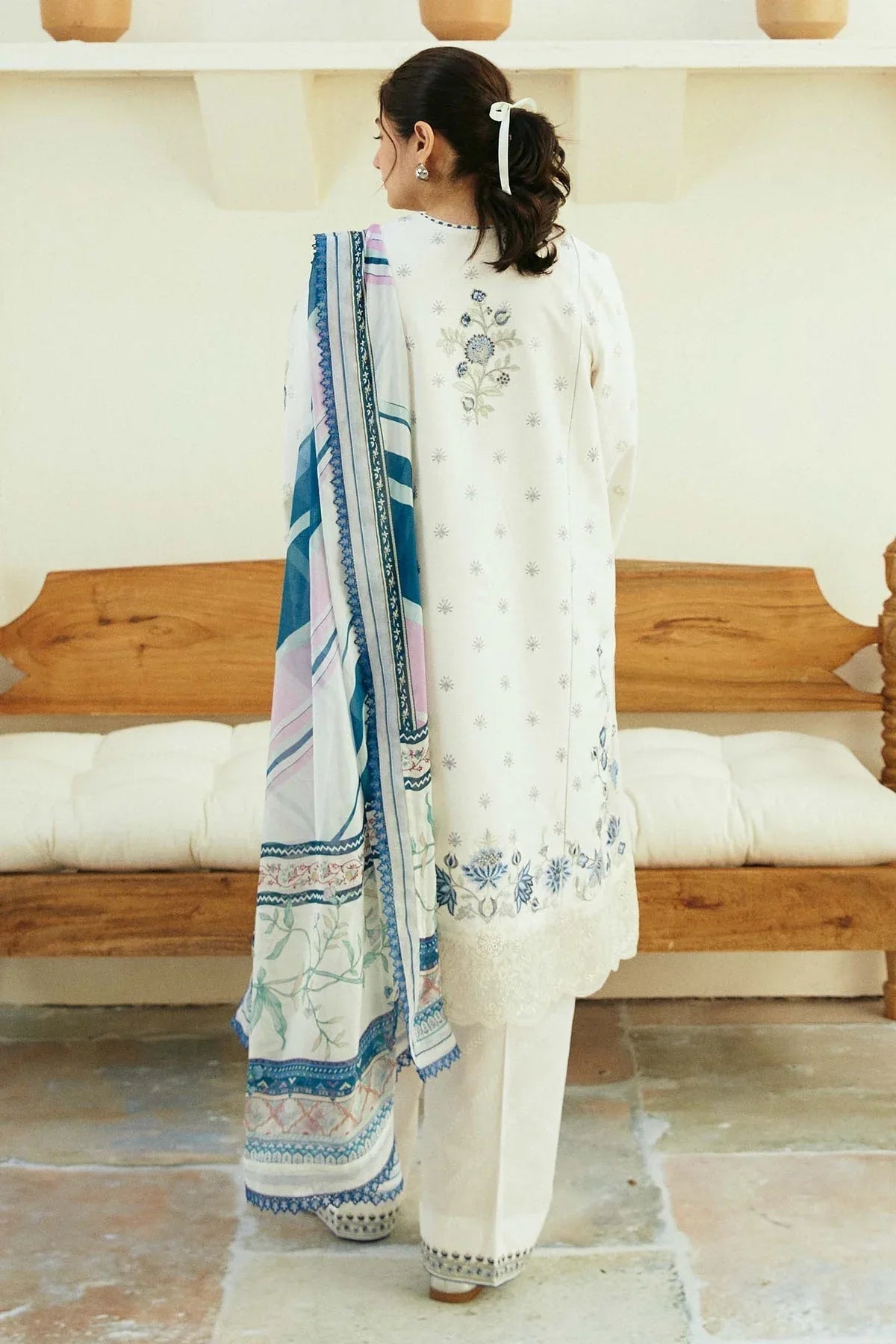 Zara Shahjahan | Coco Lawn Eid Edit 24 | IVORY-D4 - Rang-e-Khaas