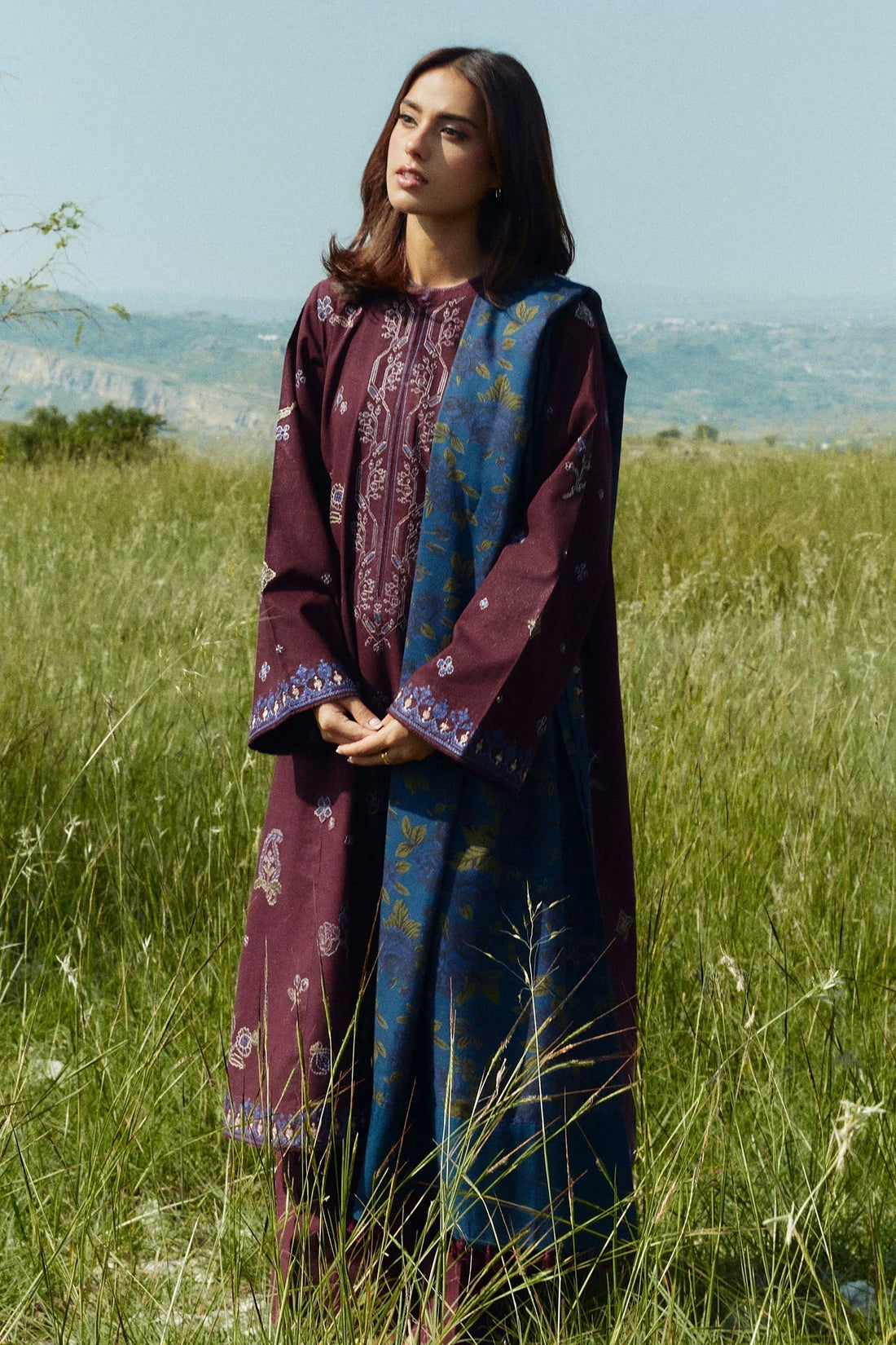 Zara Shahjahan | Coco Winter 24 | Amethyst-8A - Rang-e-Khaas
