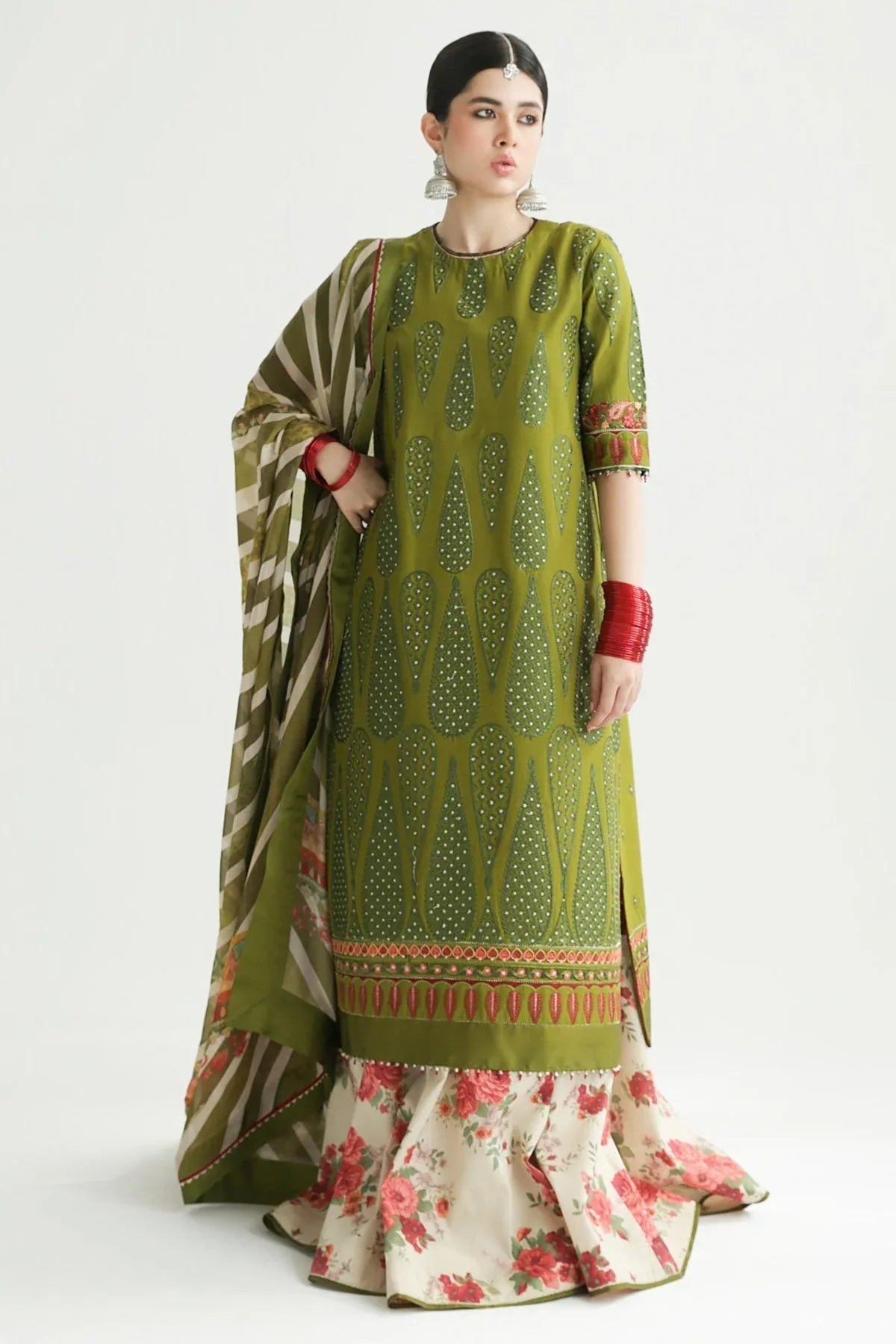Zara Shahjahan | Luxury Lawn 24 | AAINA-8B - Rang-e-Khaas