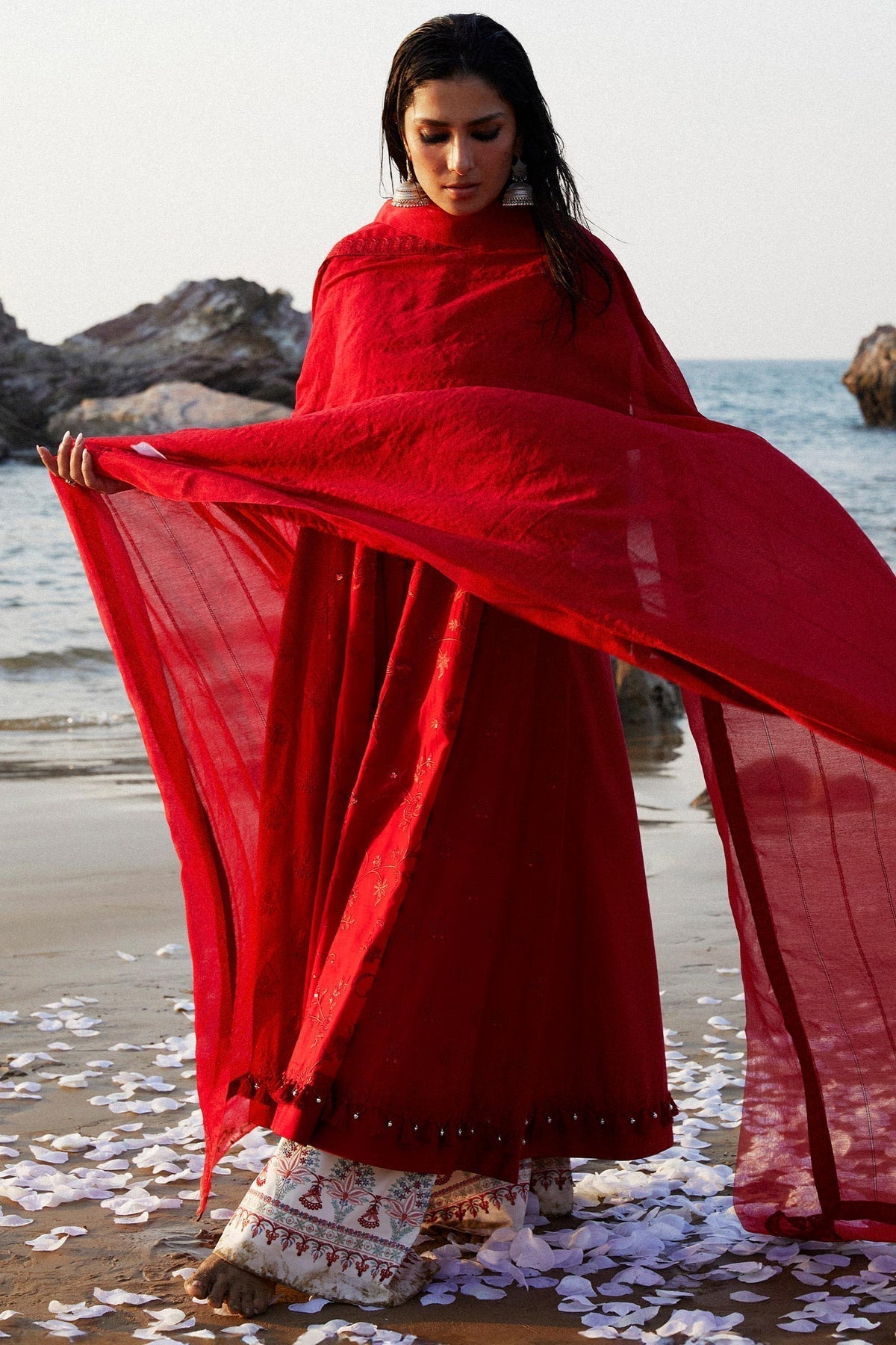 Zara Shahjahan | Luxury Lawn 24 | DEENA-12A - Rang-e-Khaas