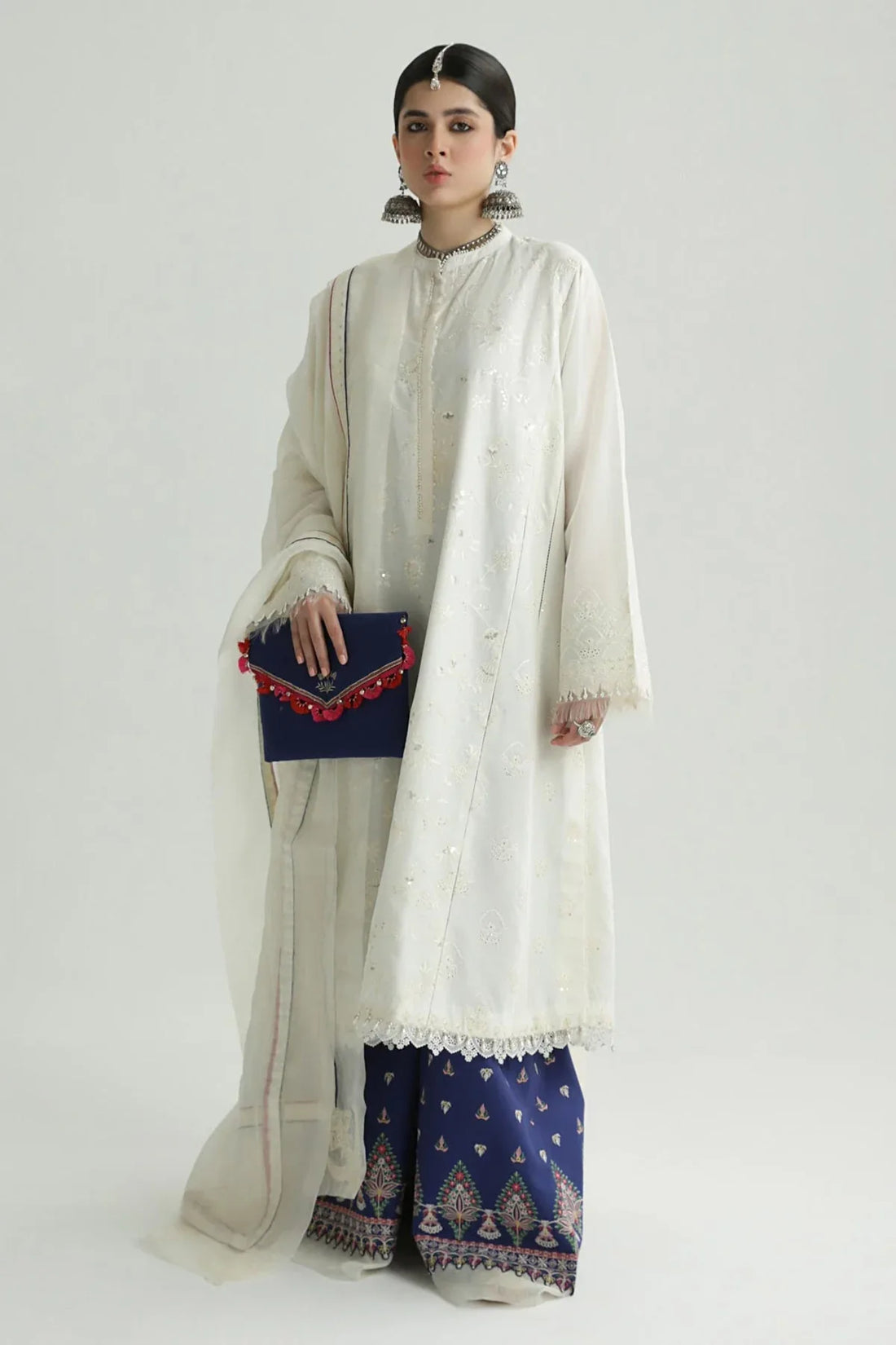 Zara Shahjahan | Luxury Lawn 24 | DEENA-12B - Rang-e-Khaas