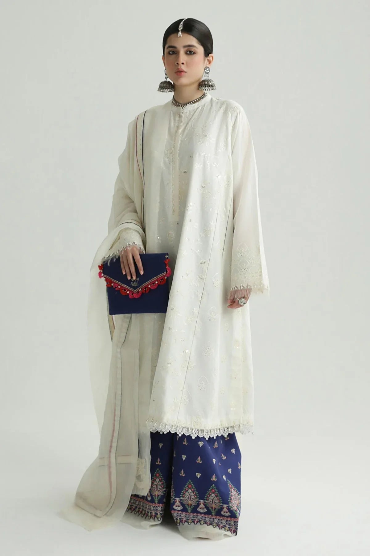 Zara Shahjahan | Luxury Lawn 24 | DEENA-12B - Rang-e-Khaas