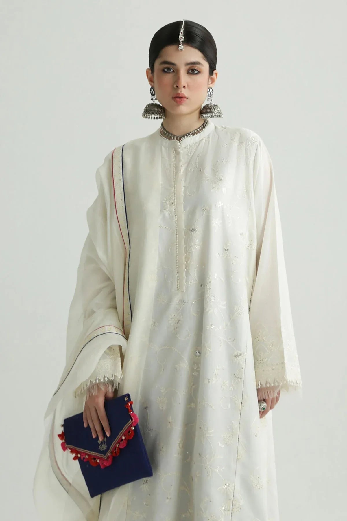 Zara Shahjahan | Luxury Lawn 24 | DEENA-12B - Rang-e-Khaas