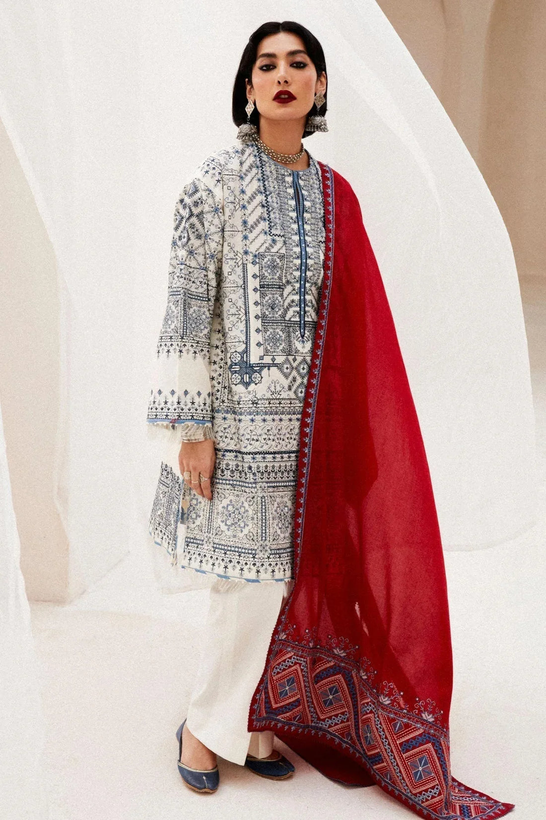 Zara Shahjahan | Luxury Lawn 24 | DIYA-2A - Rang-e-Khaas