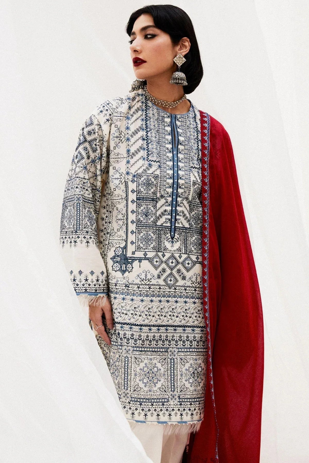 Zara Shahjahan | Luxury Lawn 24 | DIYA-2A - Rang-e-Khaas