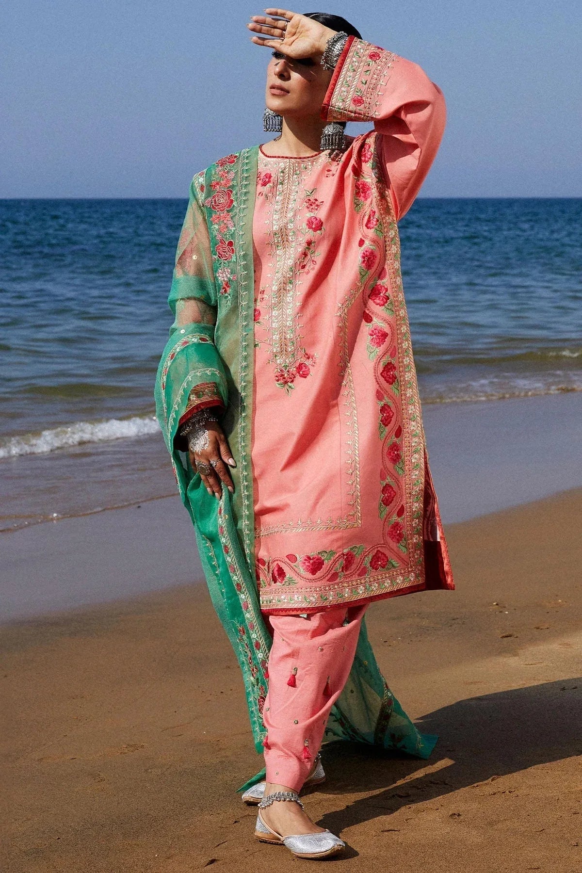 Zara Shahjahan | Luxury Lawn 24 | JIYA-6A - Rang-e-Khaas