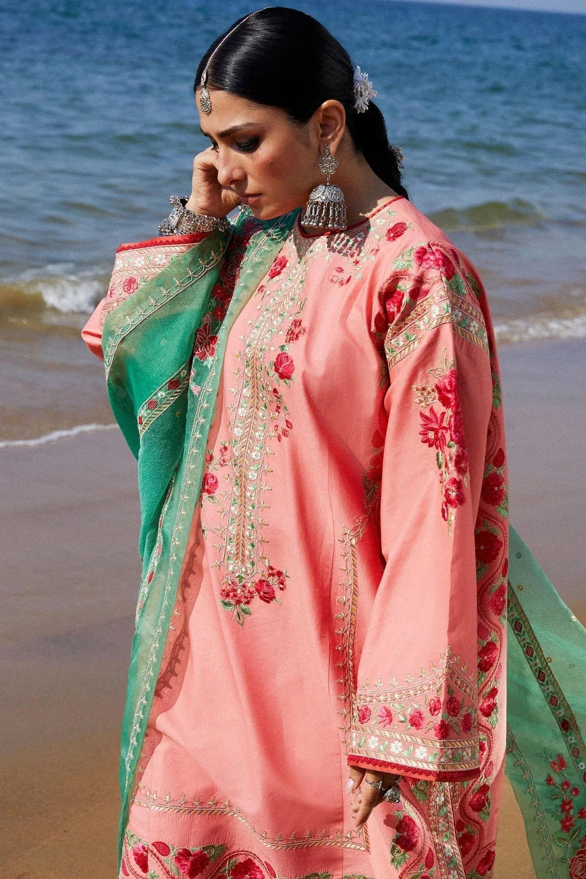 Zara Shahjahan | Luxury Lawn 24 | JIYA-6A - Rang-e-Khaas