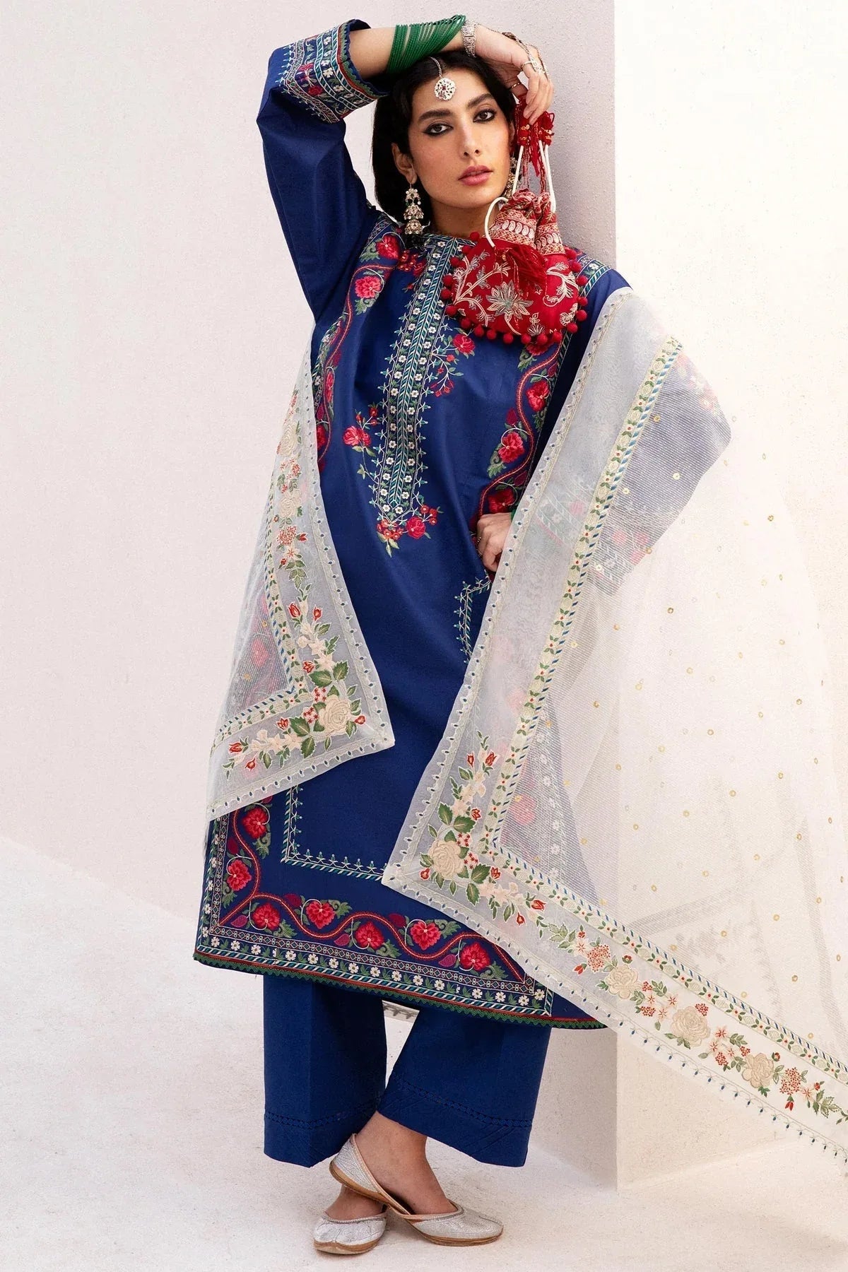 Zara Shahjahan | Luxury Lawn 24 | JIYA-6B - Rang-e-Khaas