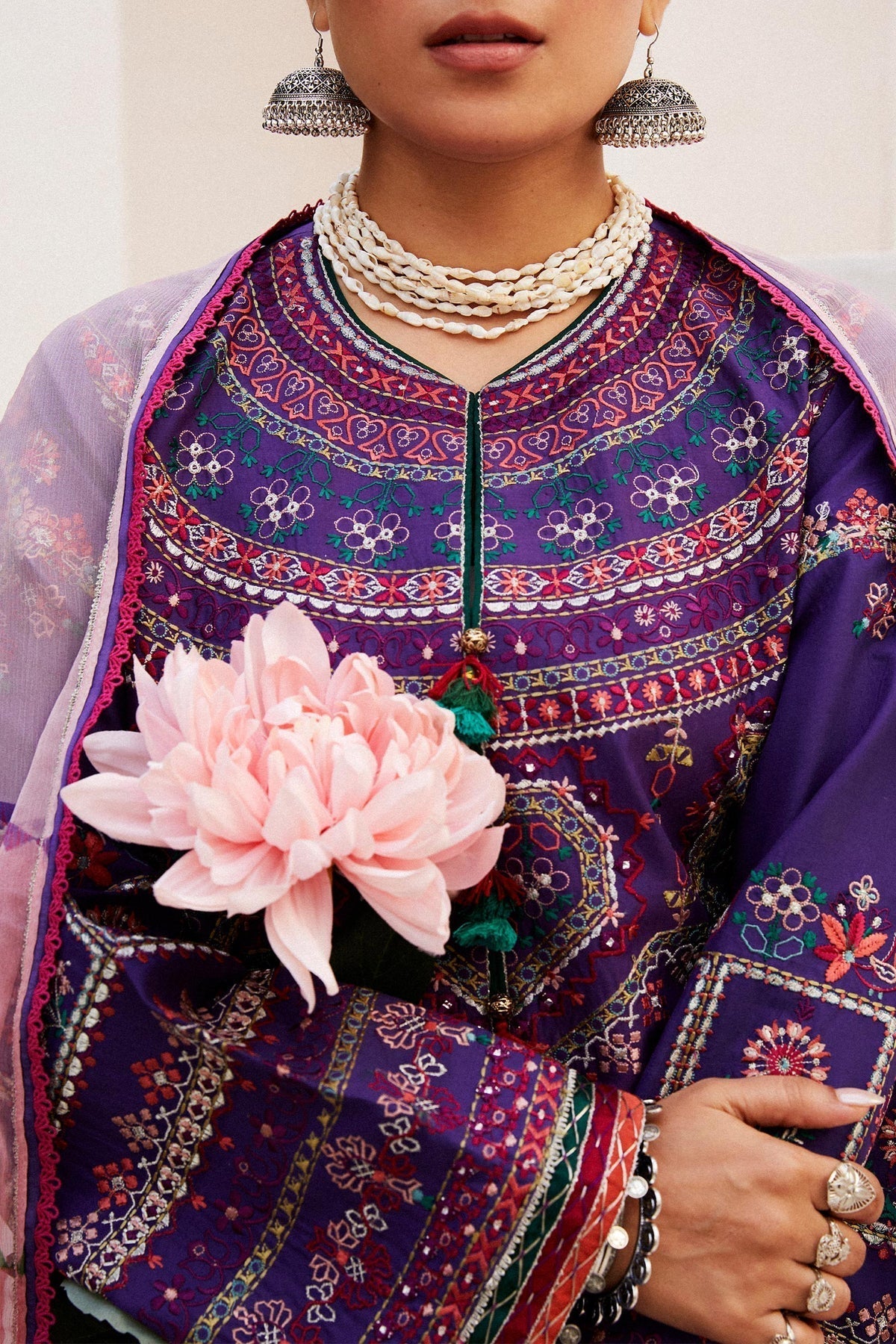 Zara Shahjahan | Luxury Lawn 24 | LAMIA-7B - Rang-e-Khaas