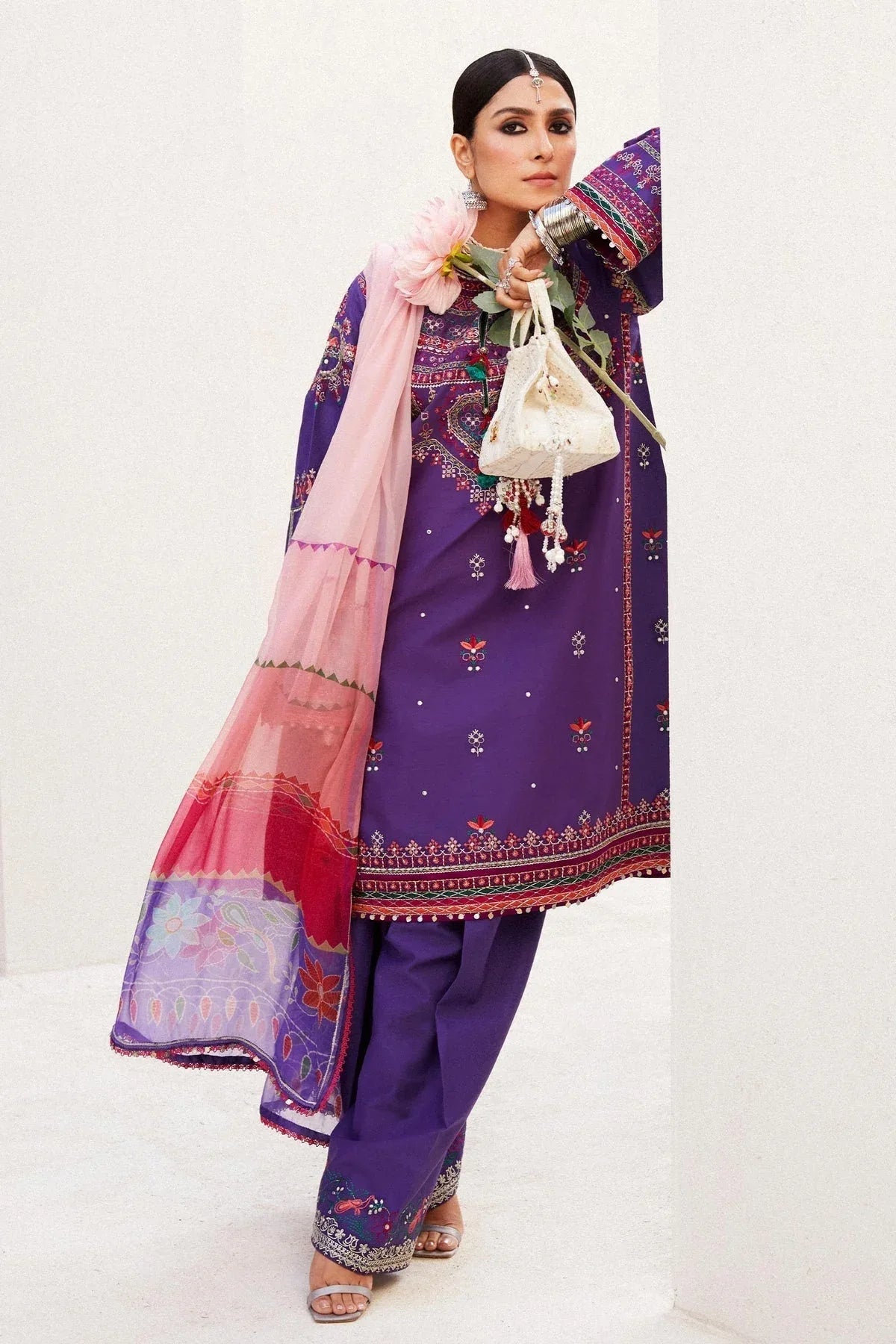 Zara Shahjahan | Luxury Lawn 24 | LAMIA-7B - Rang-e-Khaas