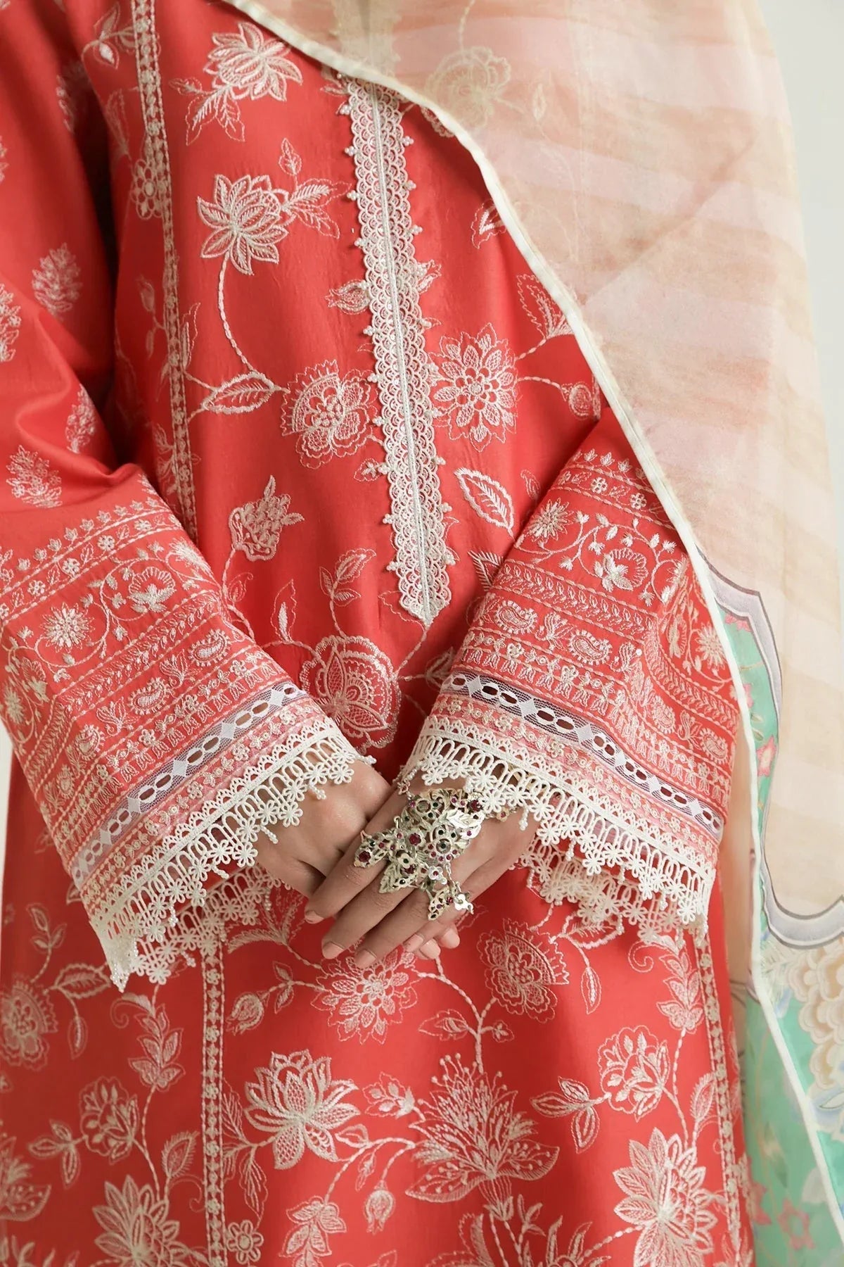 Zara Shahjahan | Luxury Lawn 24 | MAHI-1A - Rang-e-Khaas