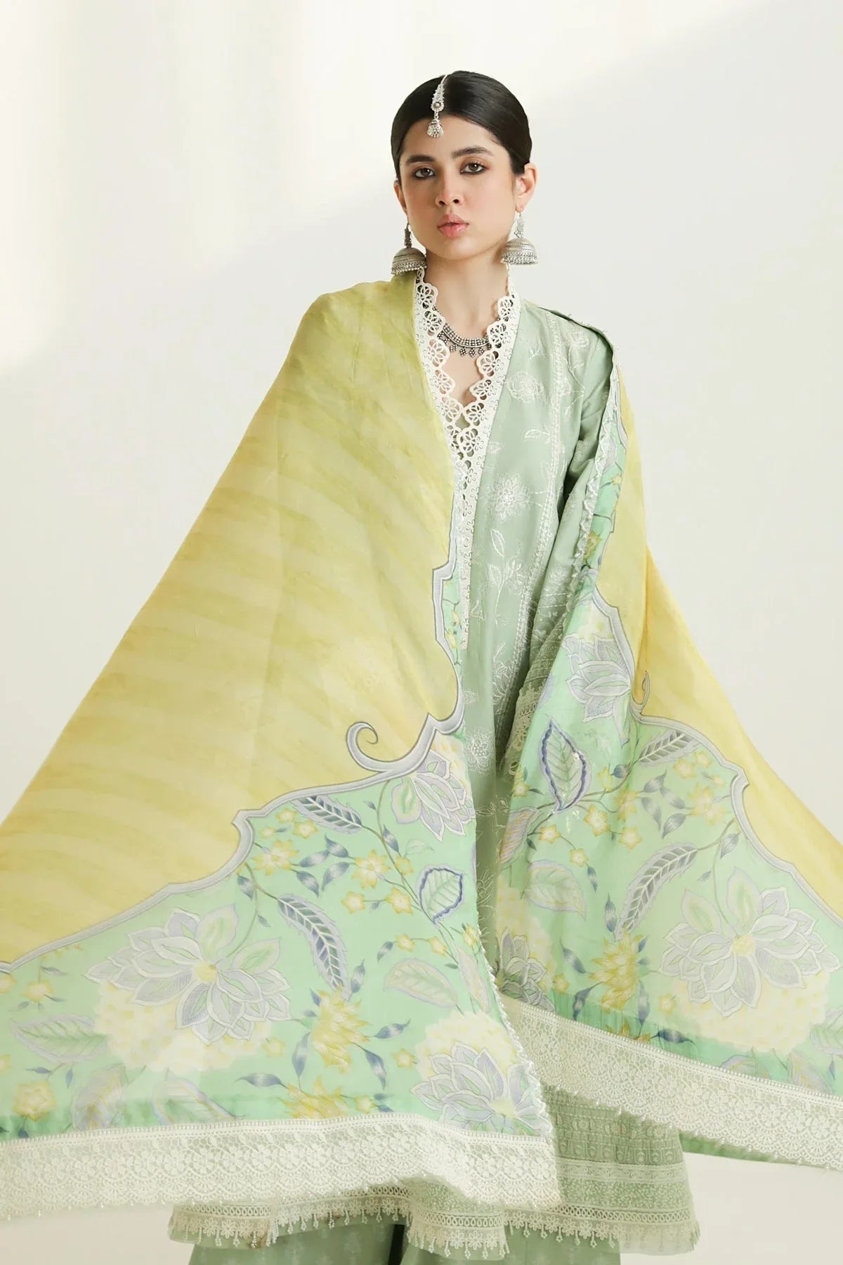 Zara Shahjahan | Luxury Lawn 24 | MAHI-1B - Rang-e-Khaas