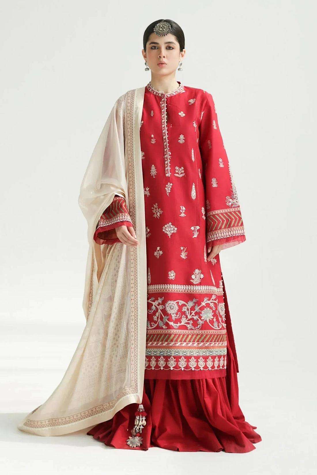 Zara Shahjahan | Luxury Lawn 24 | MYRA-14A - Rang-e-Khaas