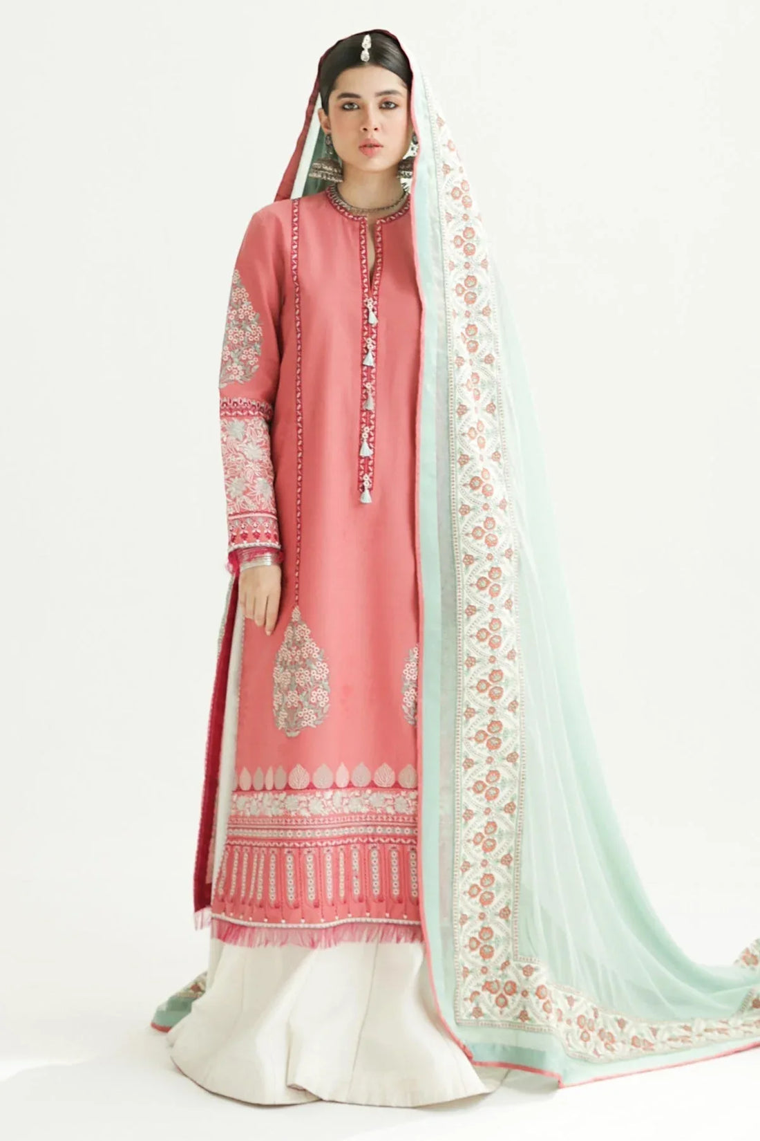 Zara Shahjahan | Luxury Lawn 24 | SANDAL-10B - Rang-e-Khaas